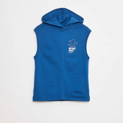 Sleeveless hoodie BLUE