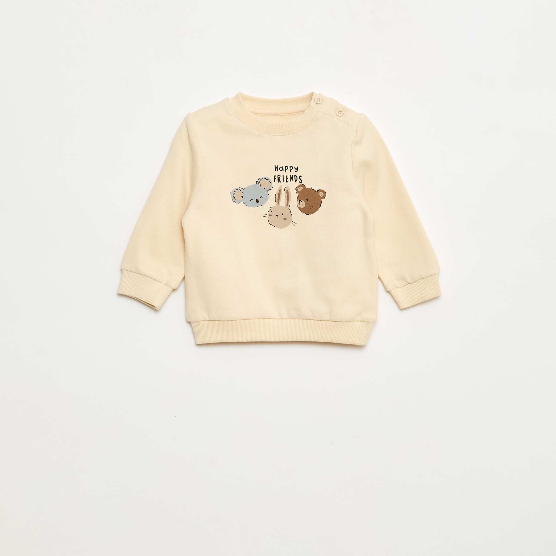 2-piece sweatshirt + trousers set WHITE