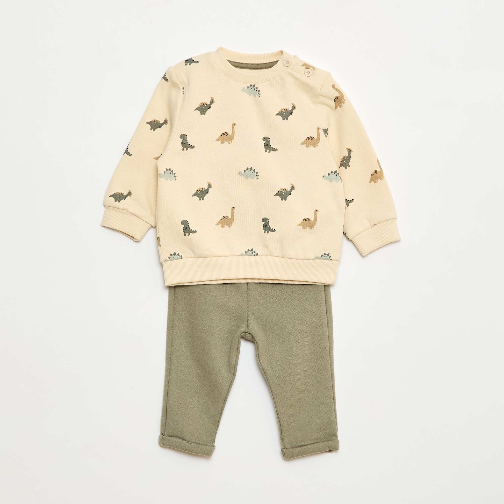 2-piece sweatshirt + trousers set WHITE