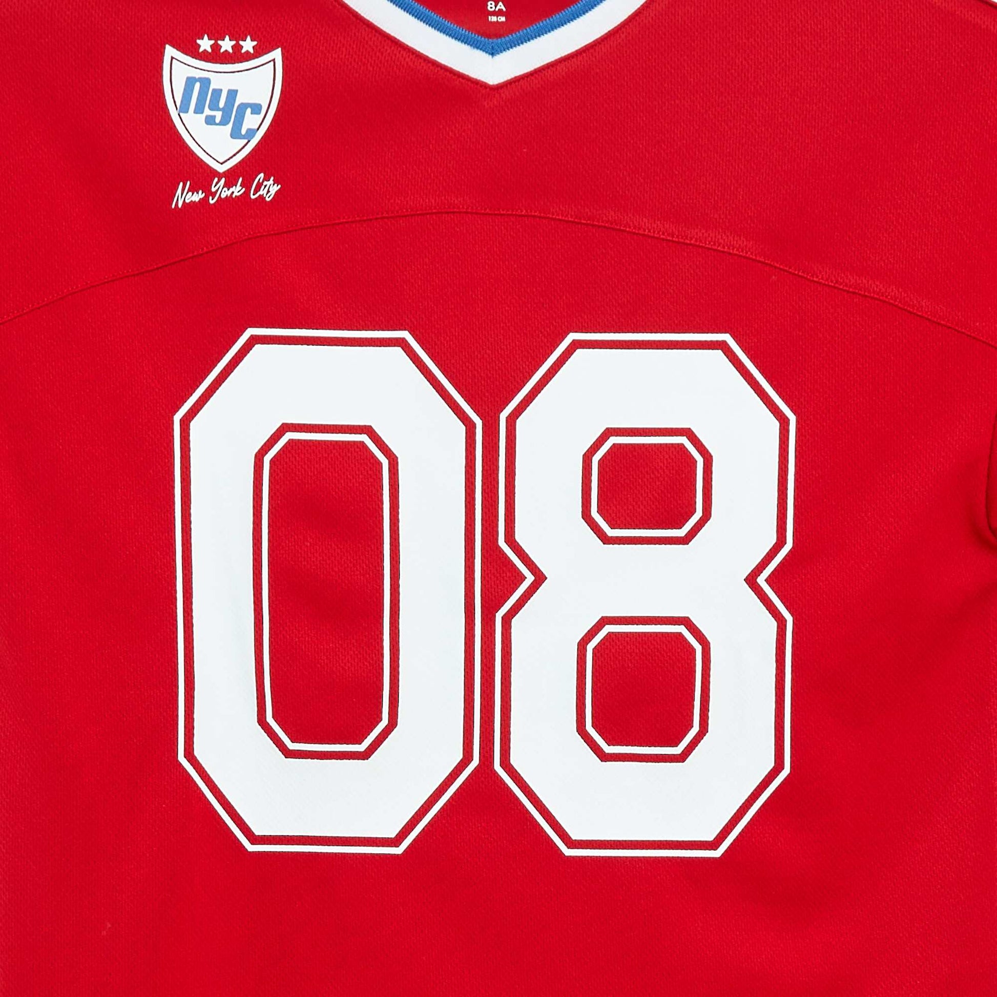 American sports-style T-shirt RED