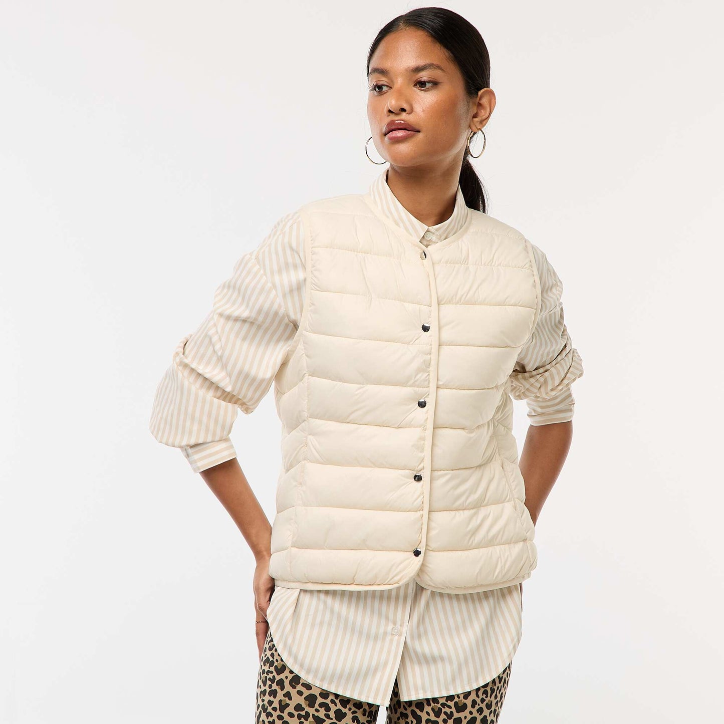 Lightweight quilted bodywarmer WHITE