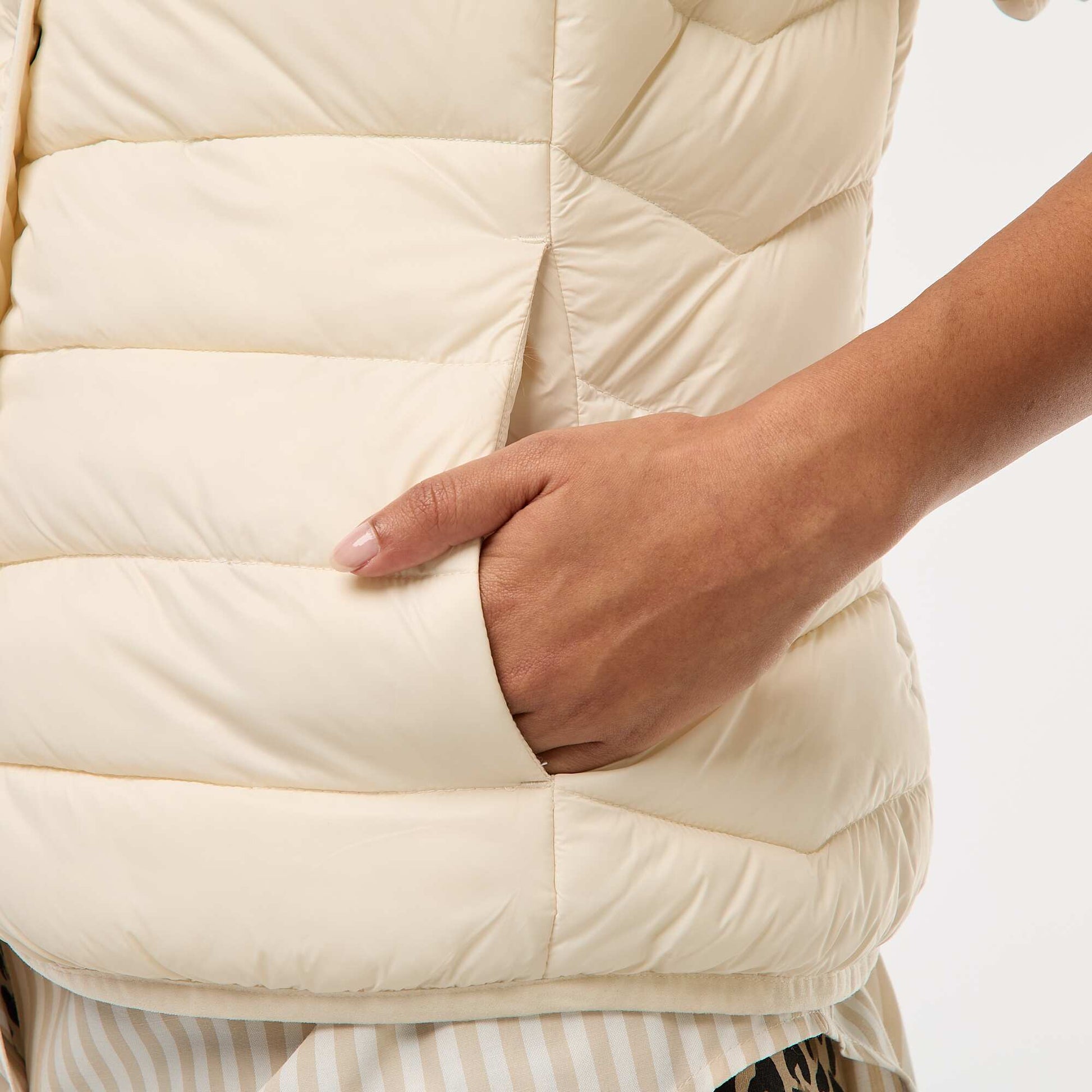 Lightweight quilted bodywarmer WHITE