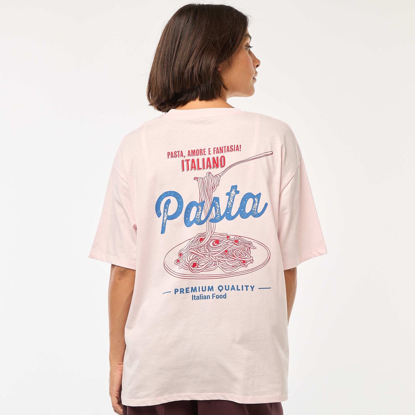 Oversized printed T-shirt PINK