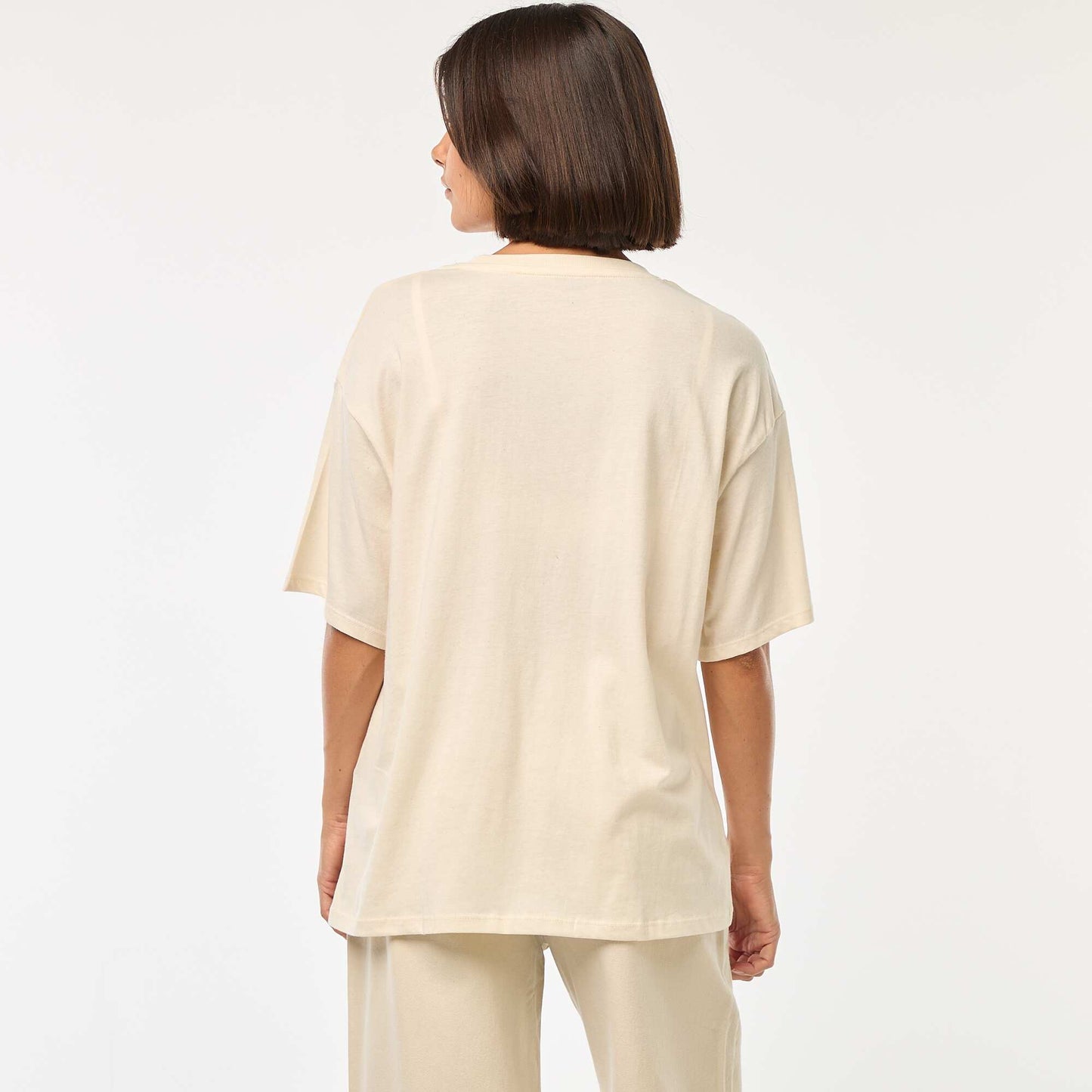 Oversized printed T-shirt WHITE