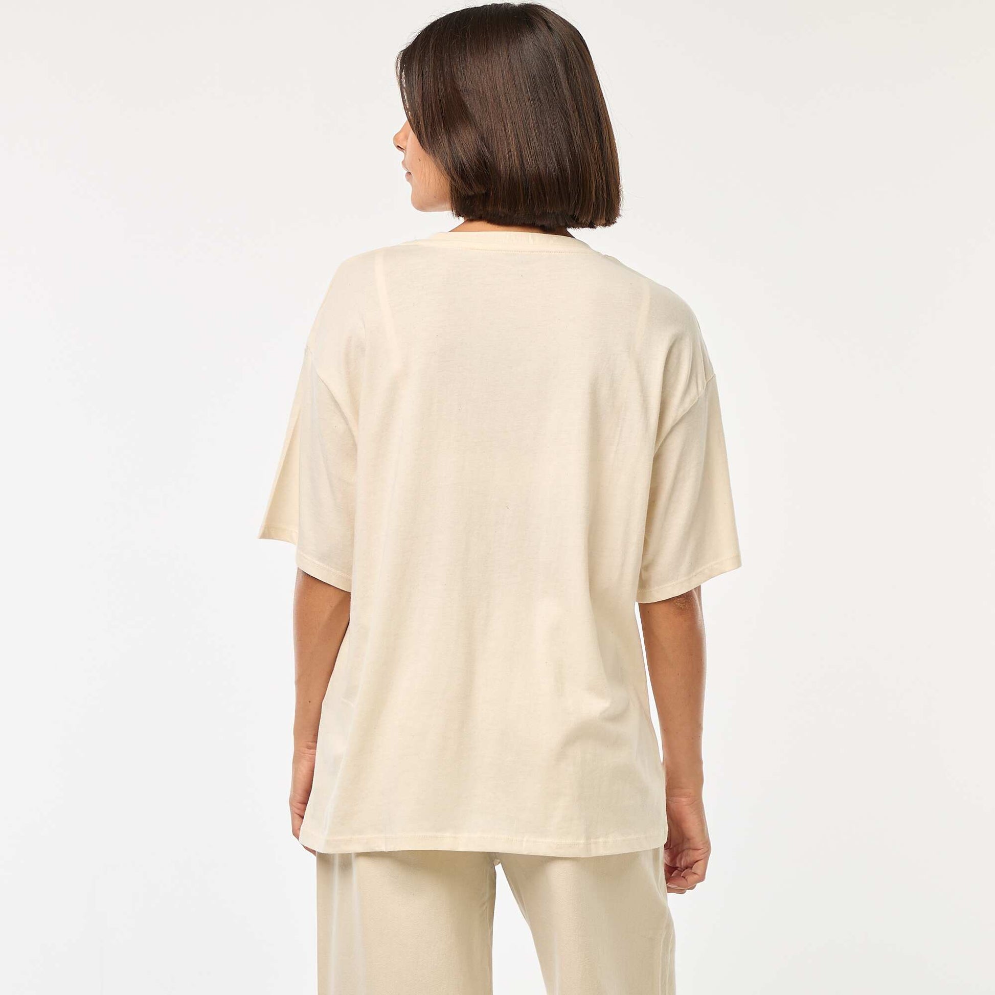 Oversized printed T-shirt WHITE
