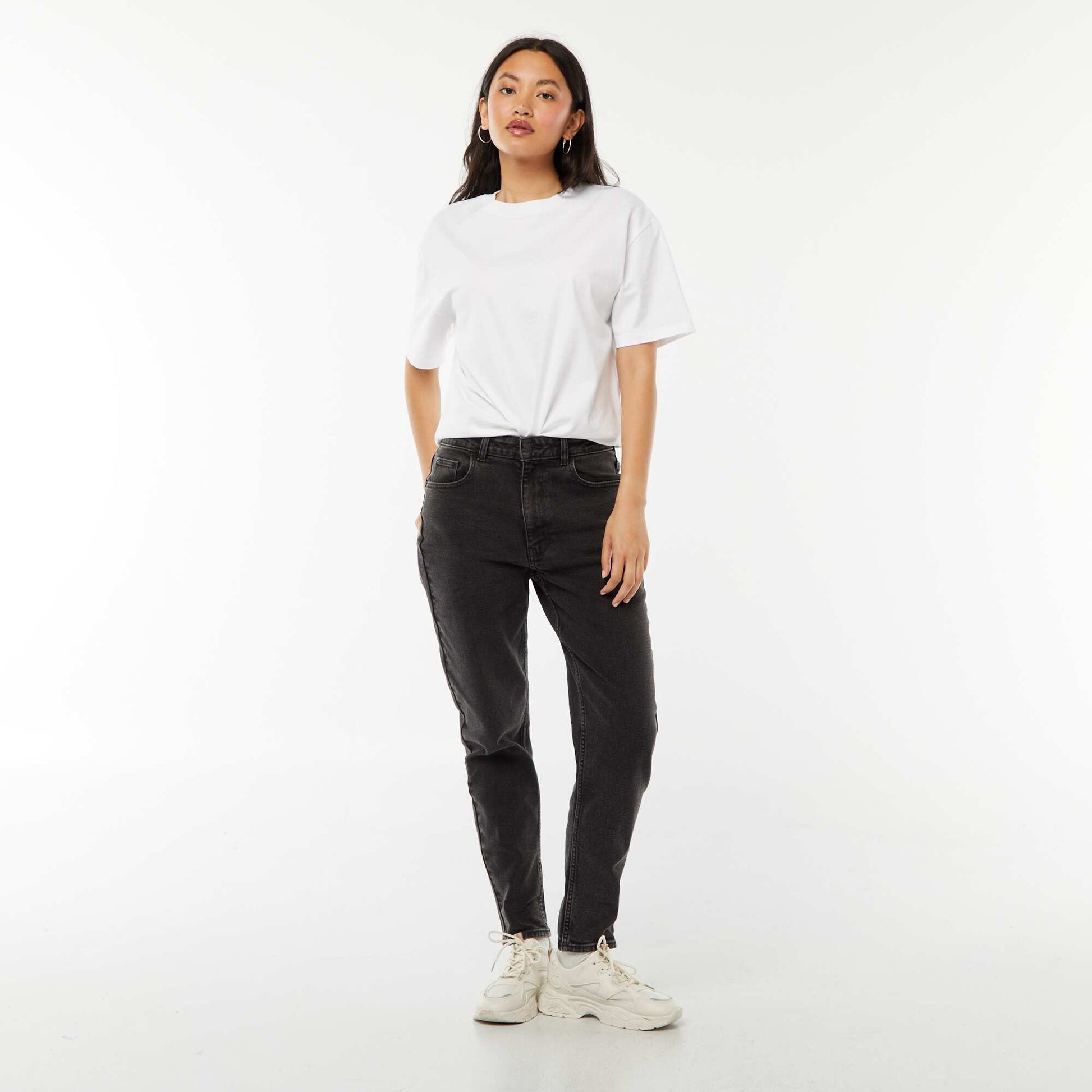 Mom-fit jeans - L30 BLACK