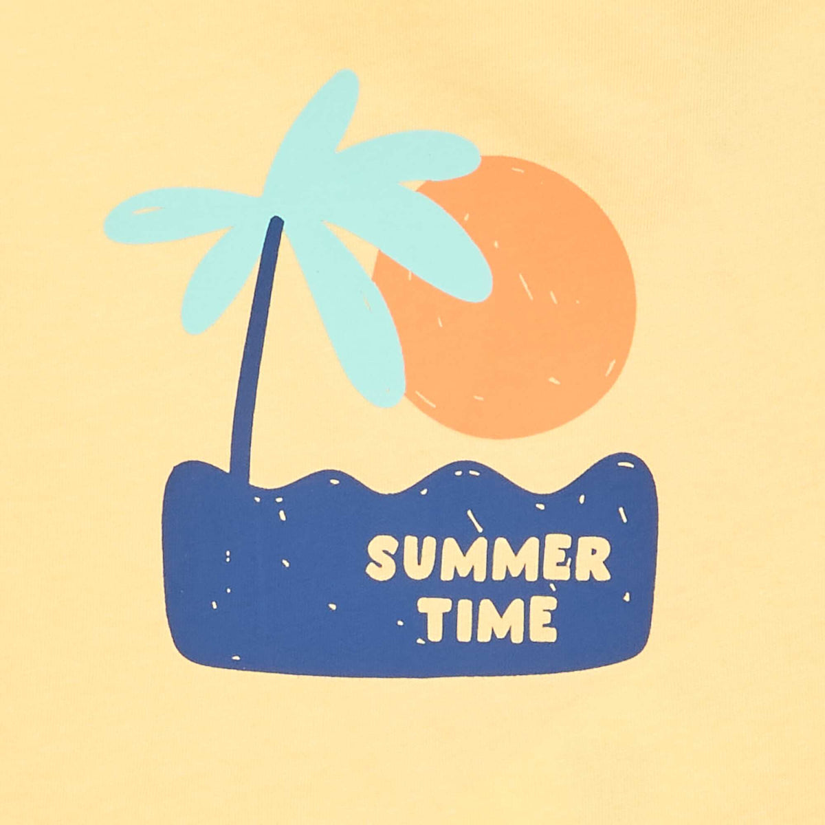 Short-sleeved T-shirt with fun print YELLOW