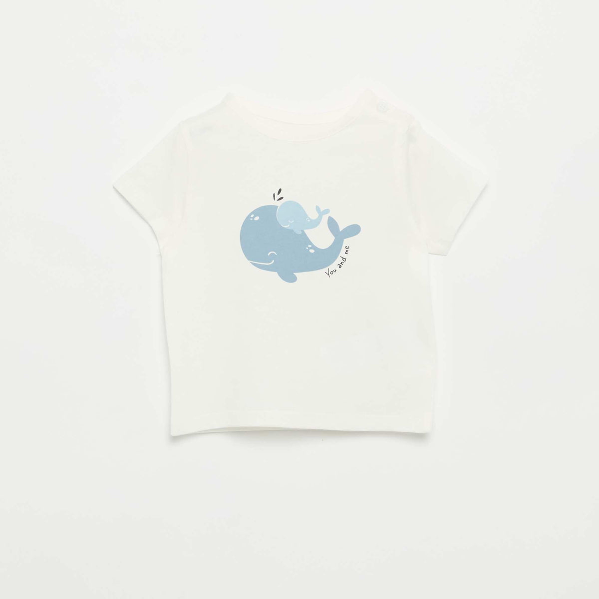 Short-sleeved T-shirt with fun print WHITE