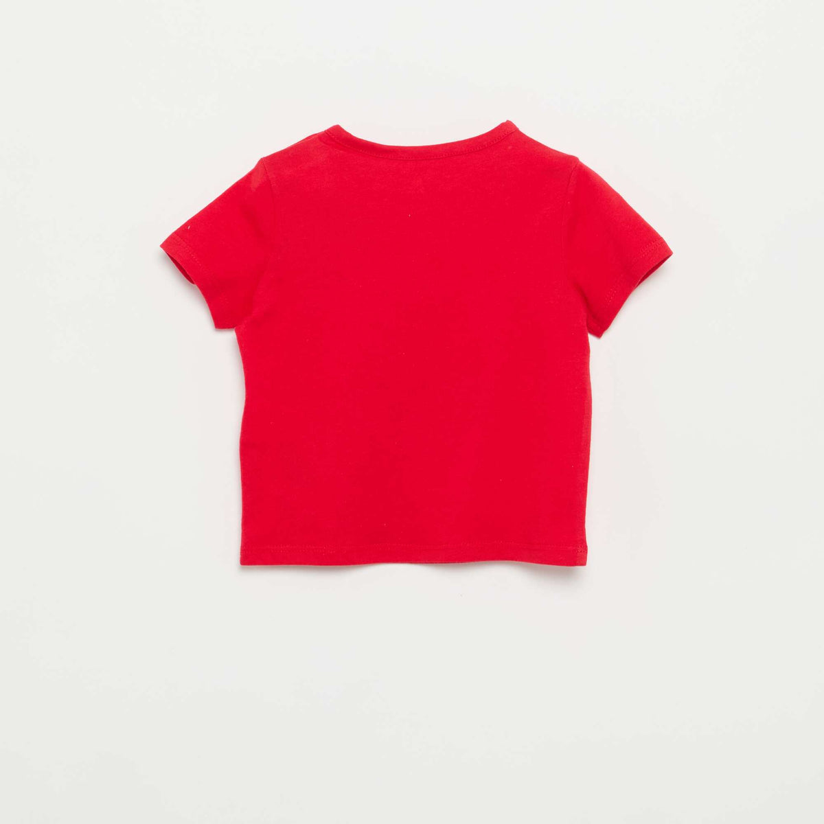 Short-sleeved T-shirt with fun print RED