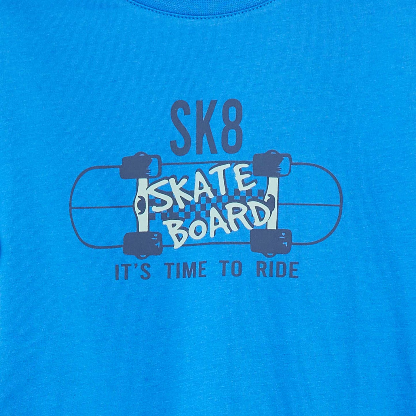 Short-sleeved printed T-shirt BLUE