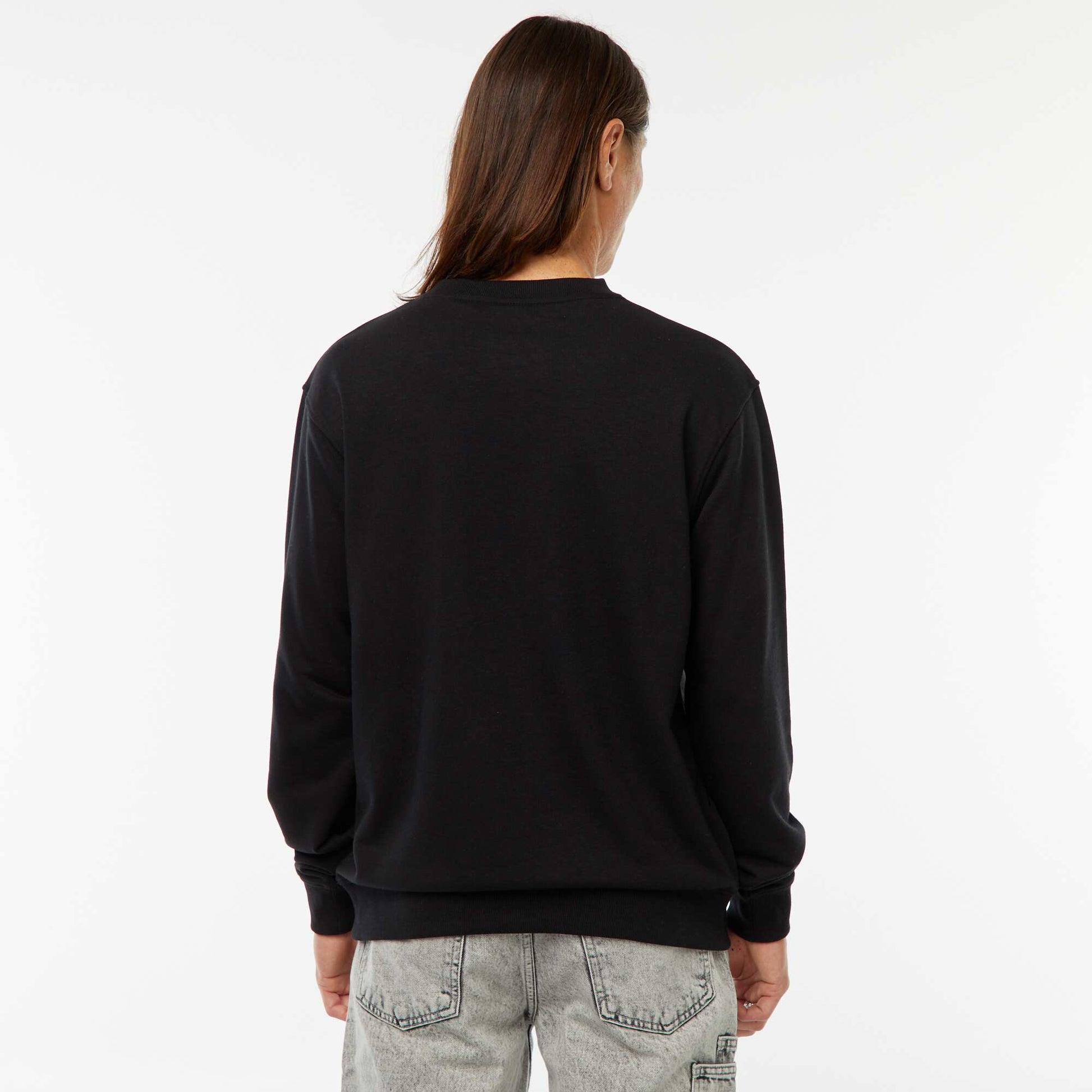Plain lightweight sweatshirt BLACK