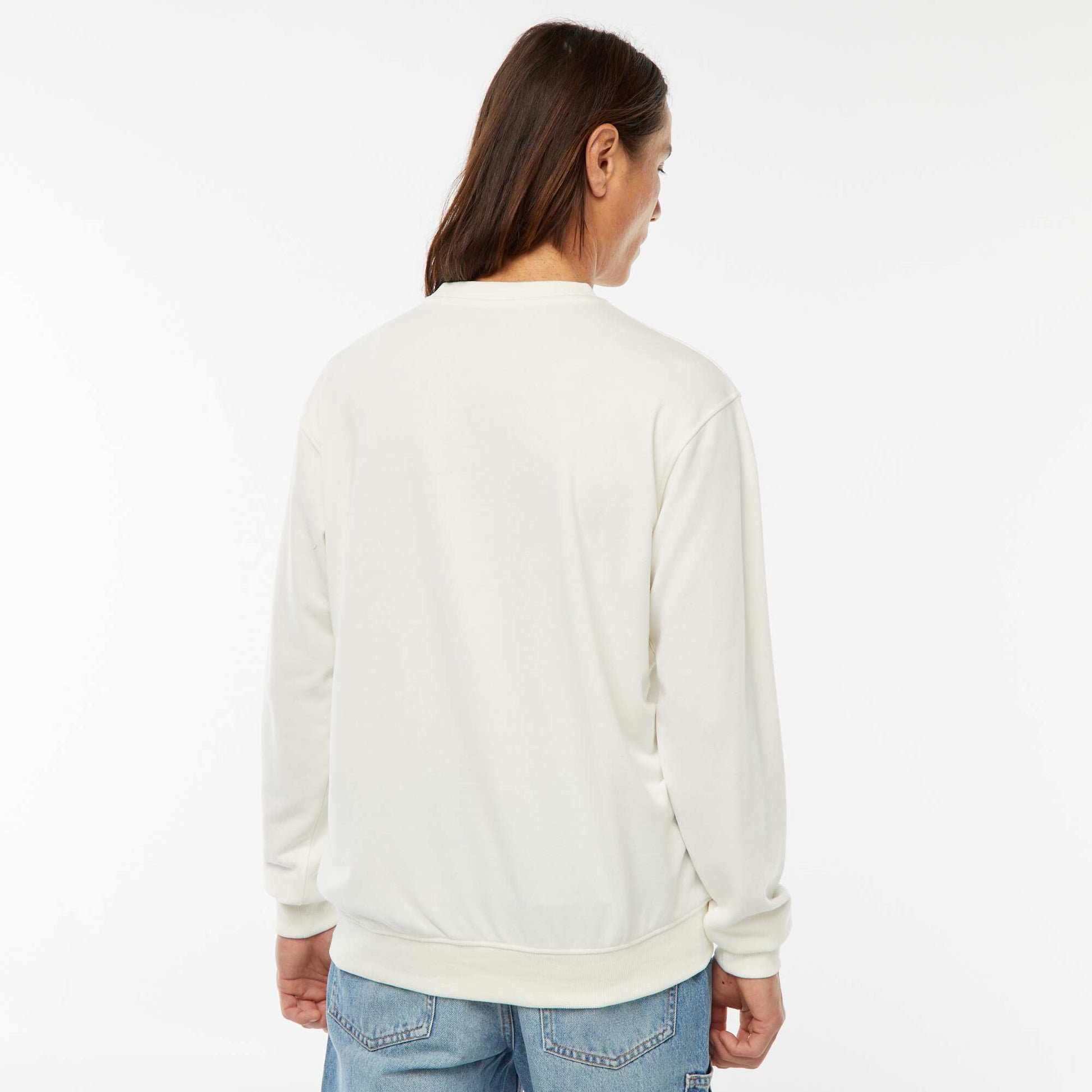 Plain lightweight sweatshirt WHITE