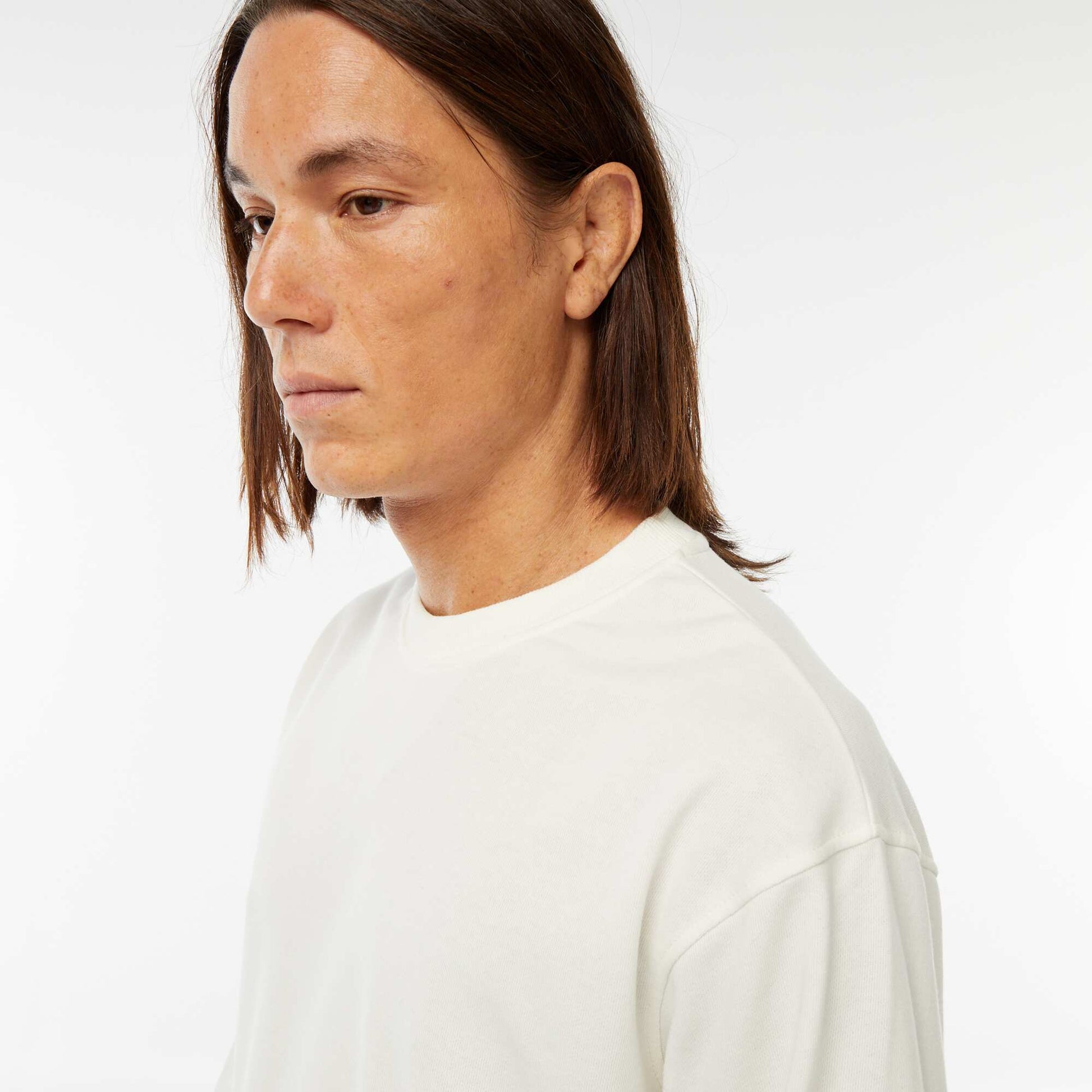 Plain lightweight sweatshirt WHITE