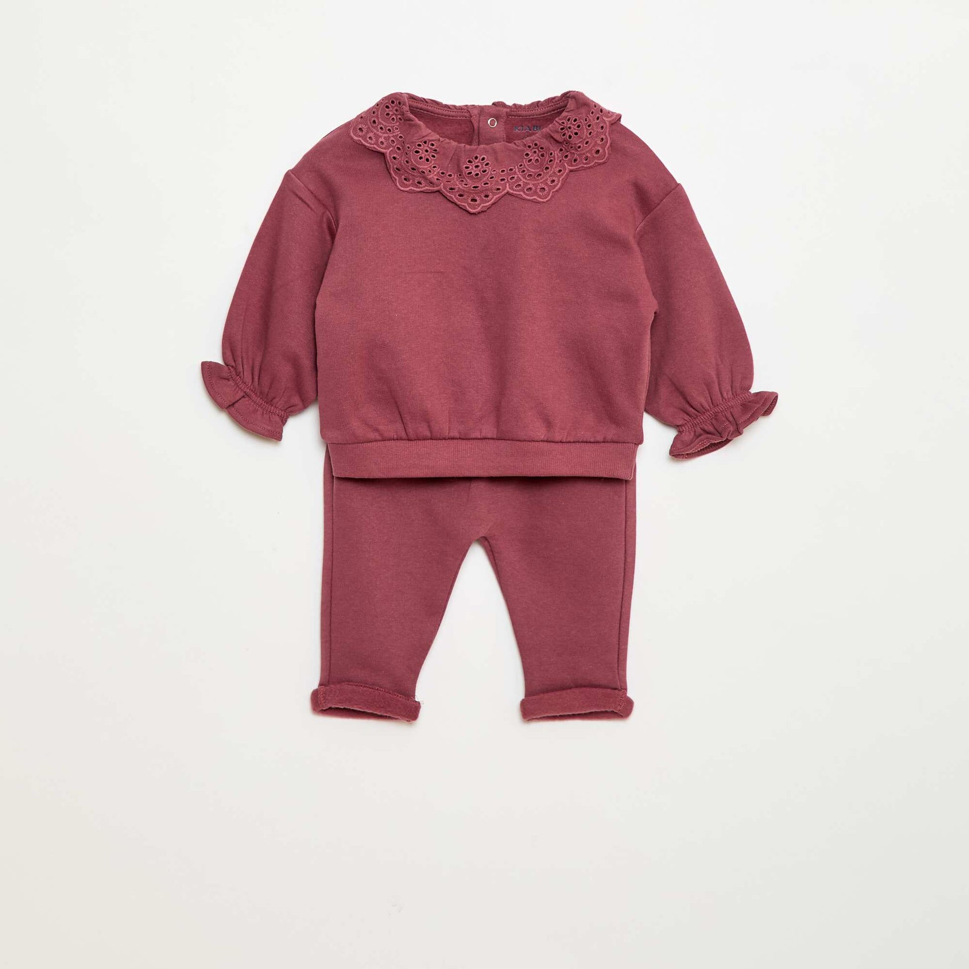 Fleece Jogger Set + Sweatshirt - 2 Piece PINK