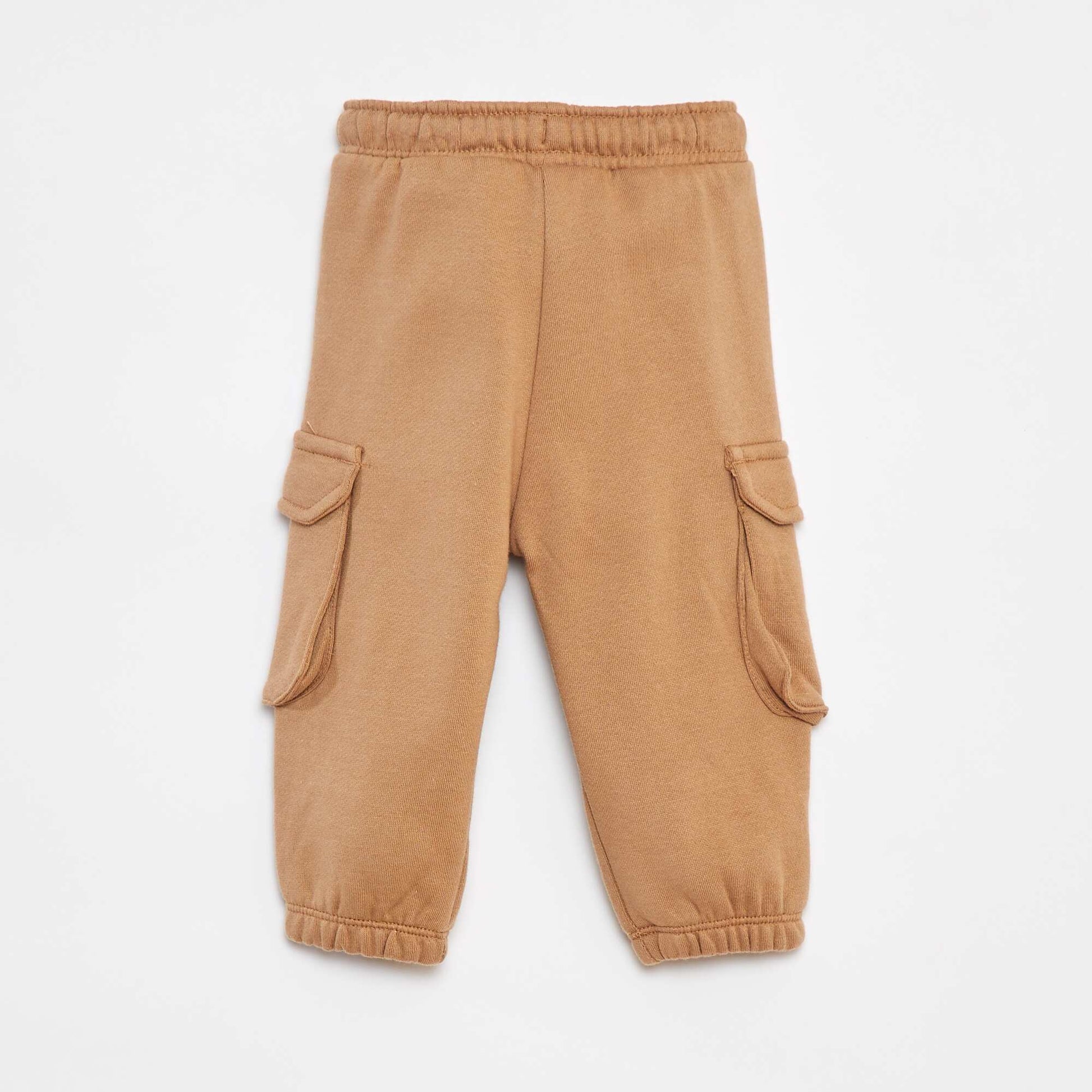 Plain joggers with roomy pockets BEIGE