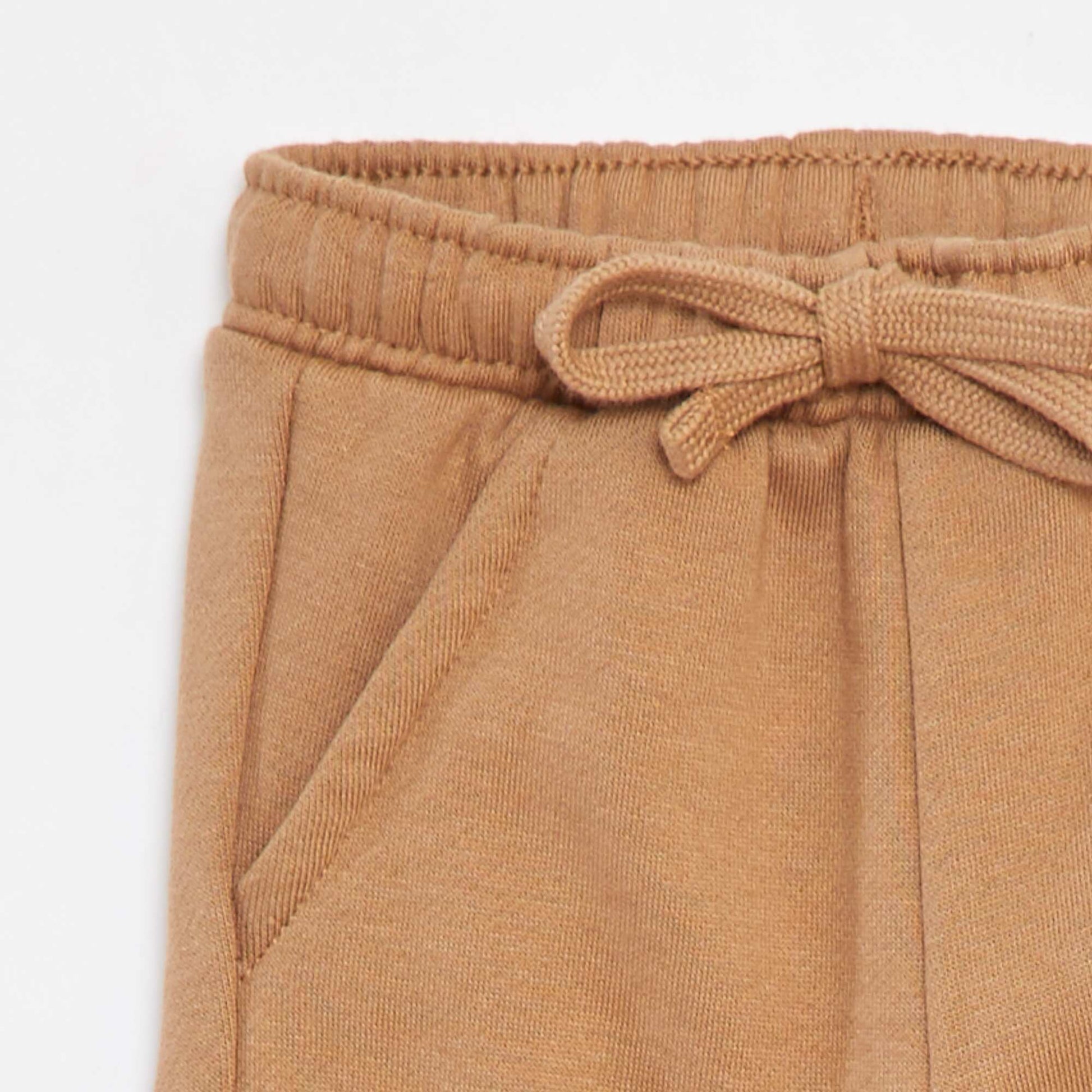 Plain joggers with roomy pockets BEIGE