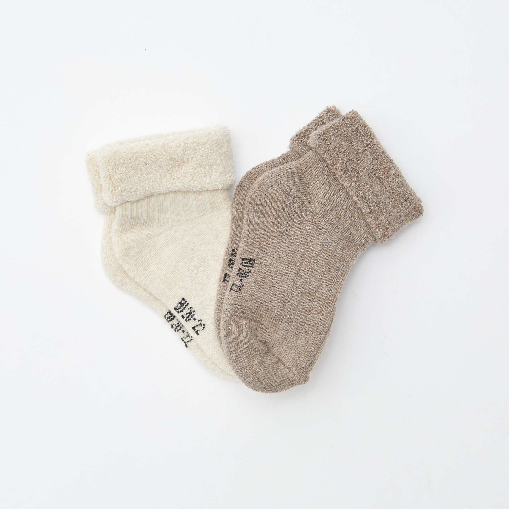 2-Pack Newborn Socks BROWN