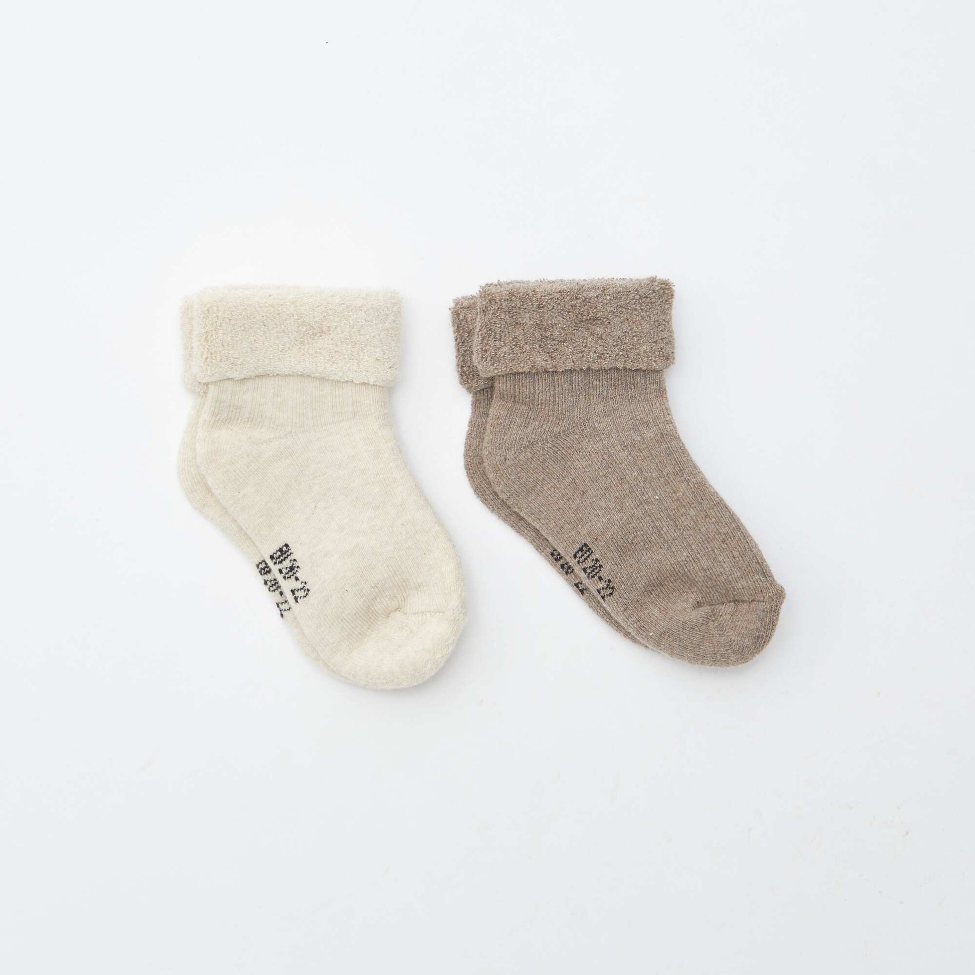 2-Pack Newborn Socks BROWN