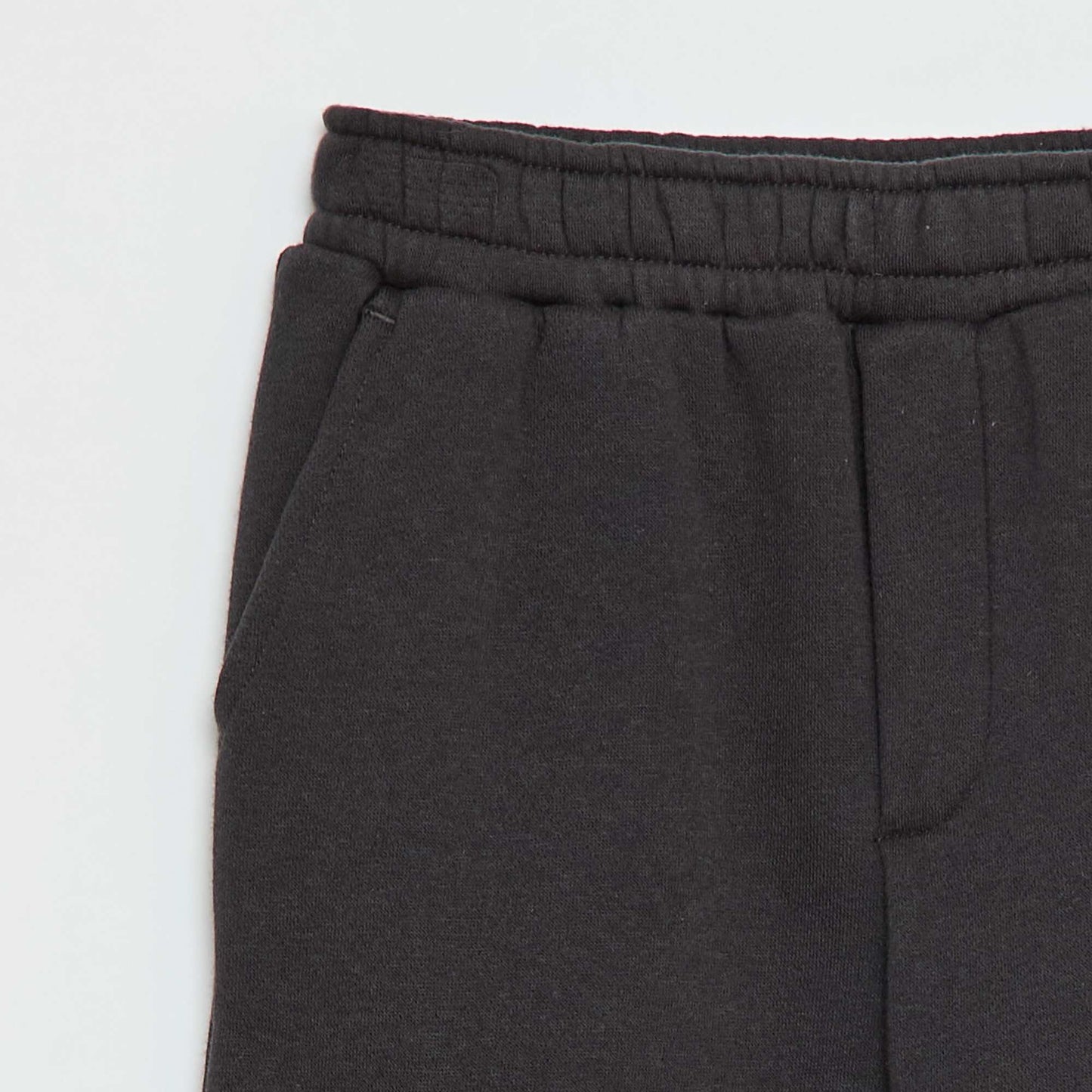 Multi-pocket sweatshirt fabric joggers BLACK