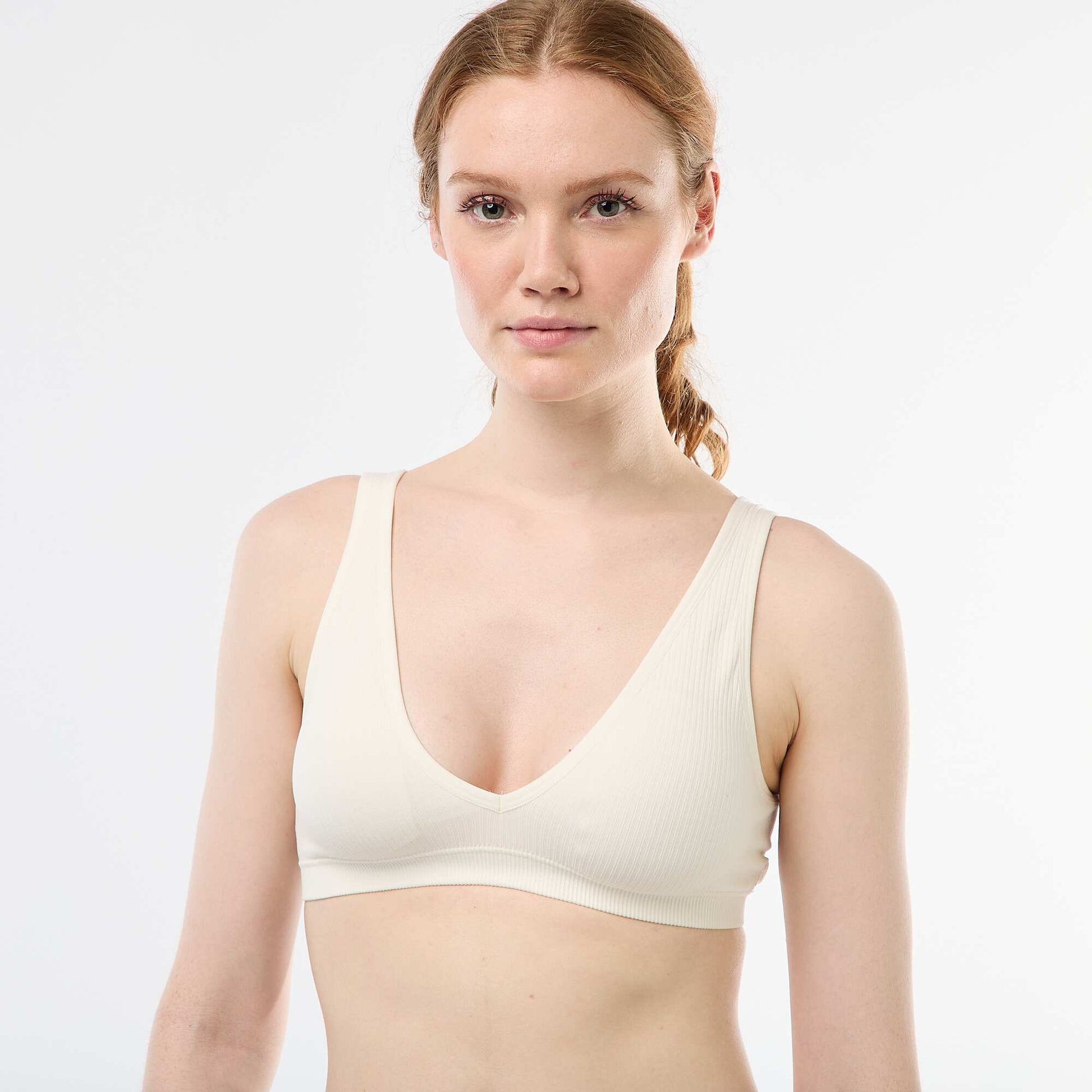 2-Pack Seamless Ribbed Bralettes PINK