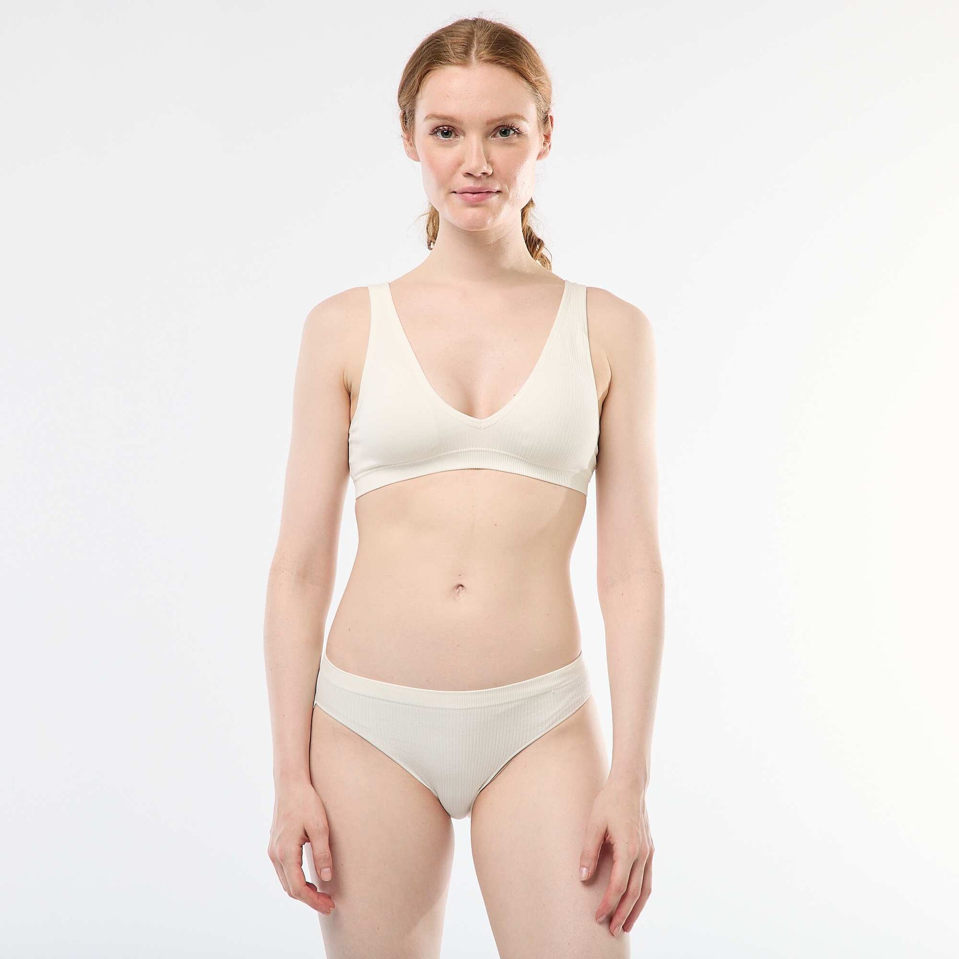 2-Pack Seamless Ribbed Bralettes PINK