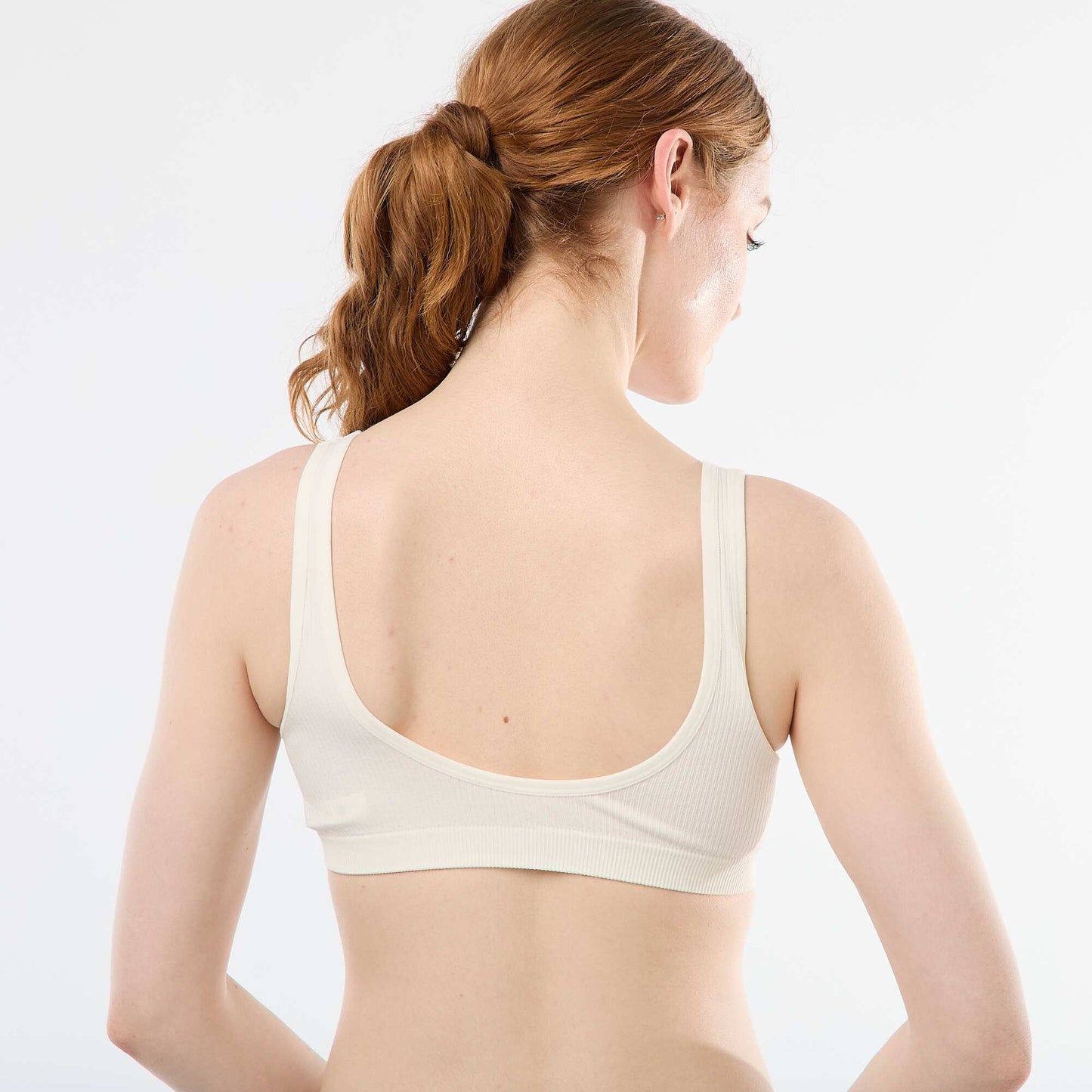 2-Pack Seamless Ribbed Bralettes PINK