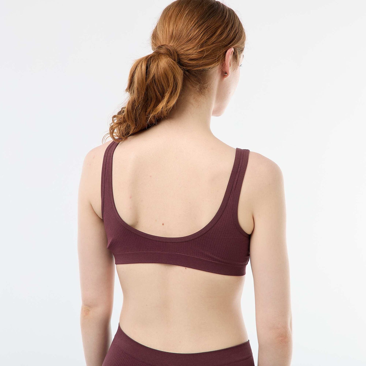 2-Pack Seamless Ribbed Bralettes PINK