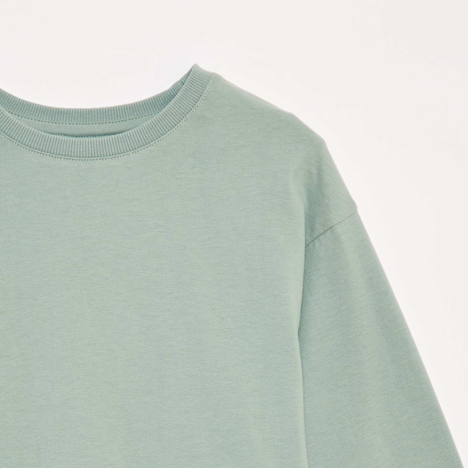 Long-sleeved jersey T-shirt GREEN