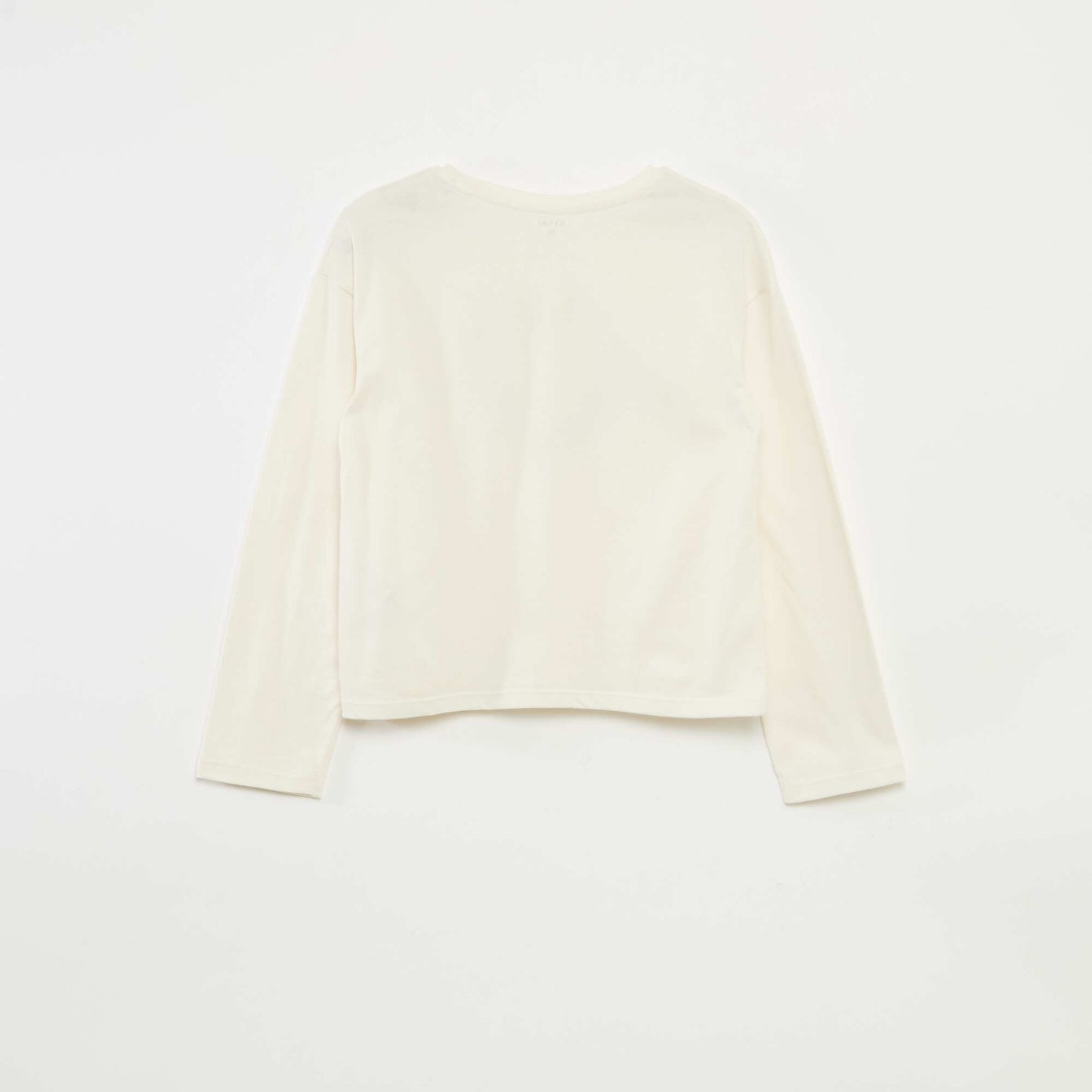 Long-sleeved printed T-shirt BEIGE