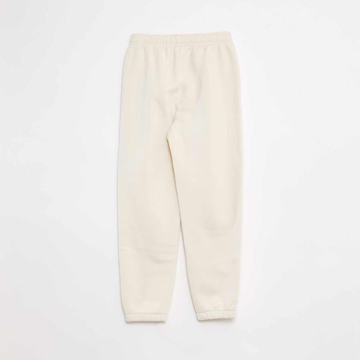 Pack of 2 pairs of sweatshirt fabric joggers BEIGE