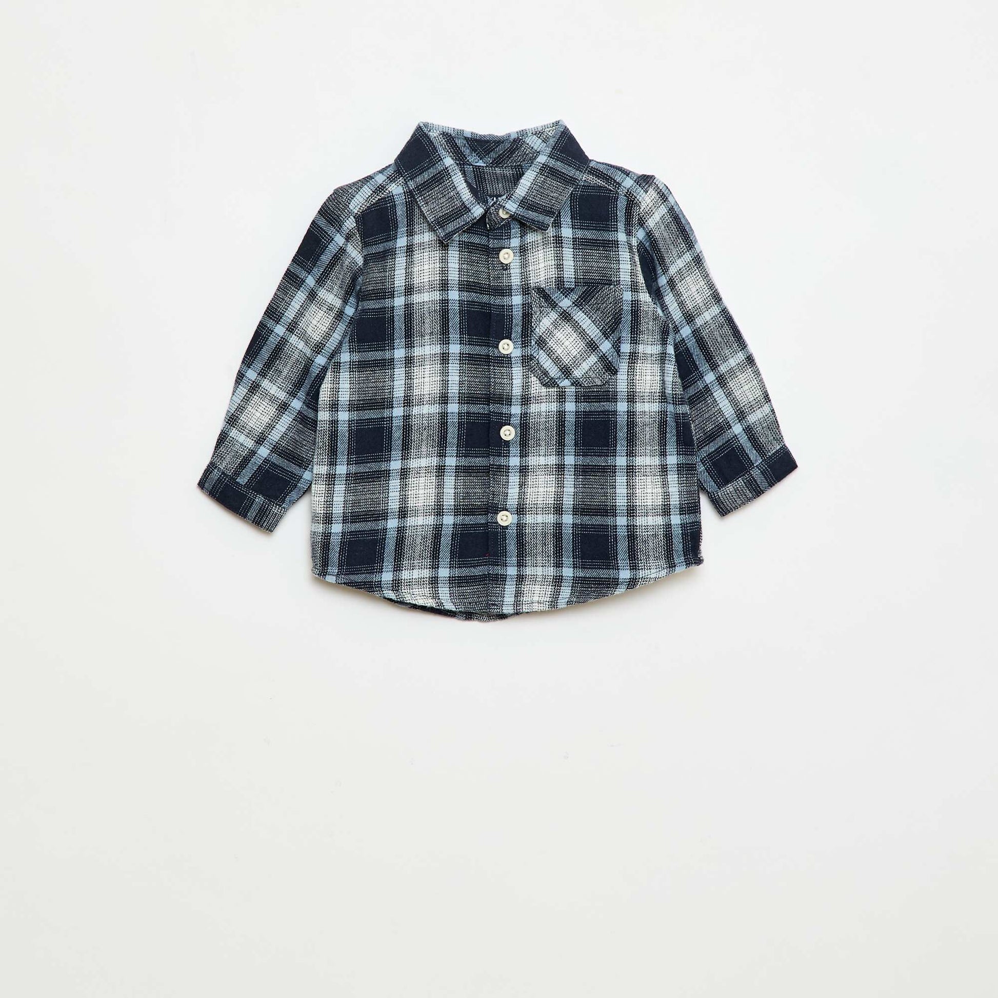 Checked Flannel Shirt BLUE
