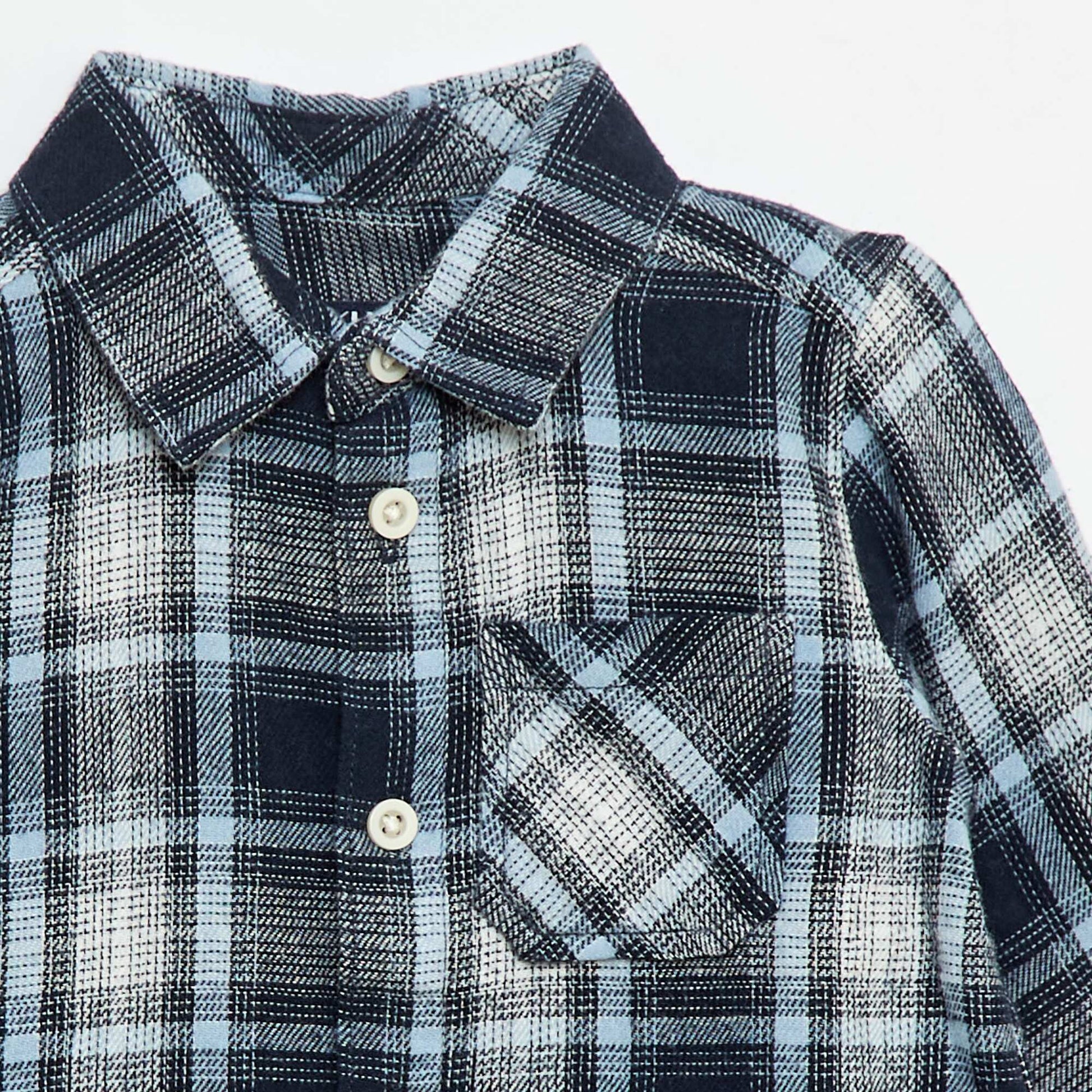 Checked Flannel Shirt BLUE