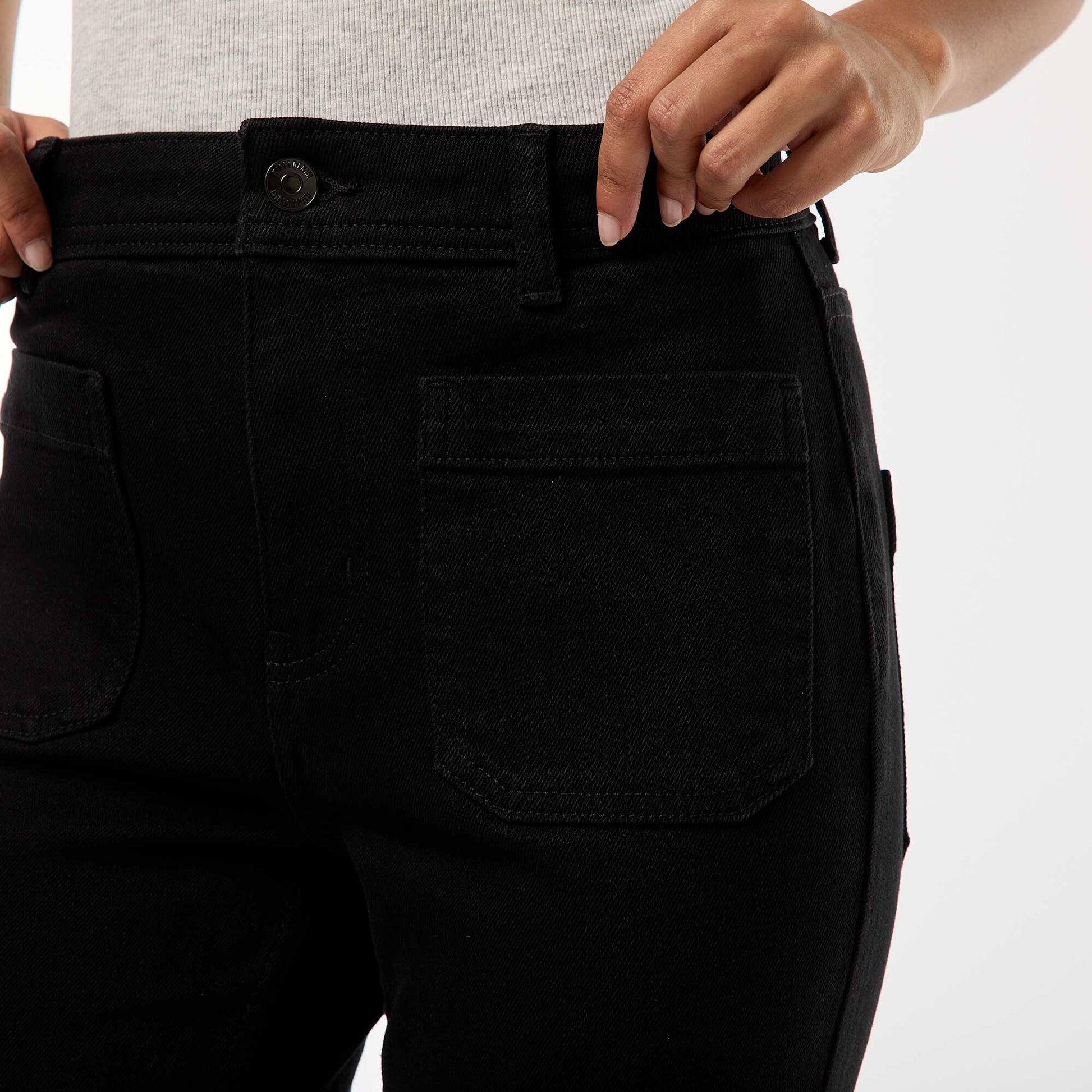 High-Waisted Flare/Bootcut Jeans BLACK