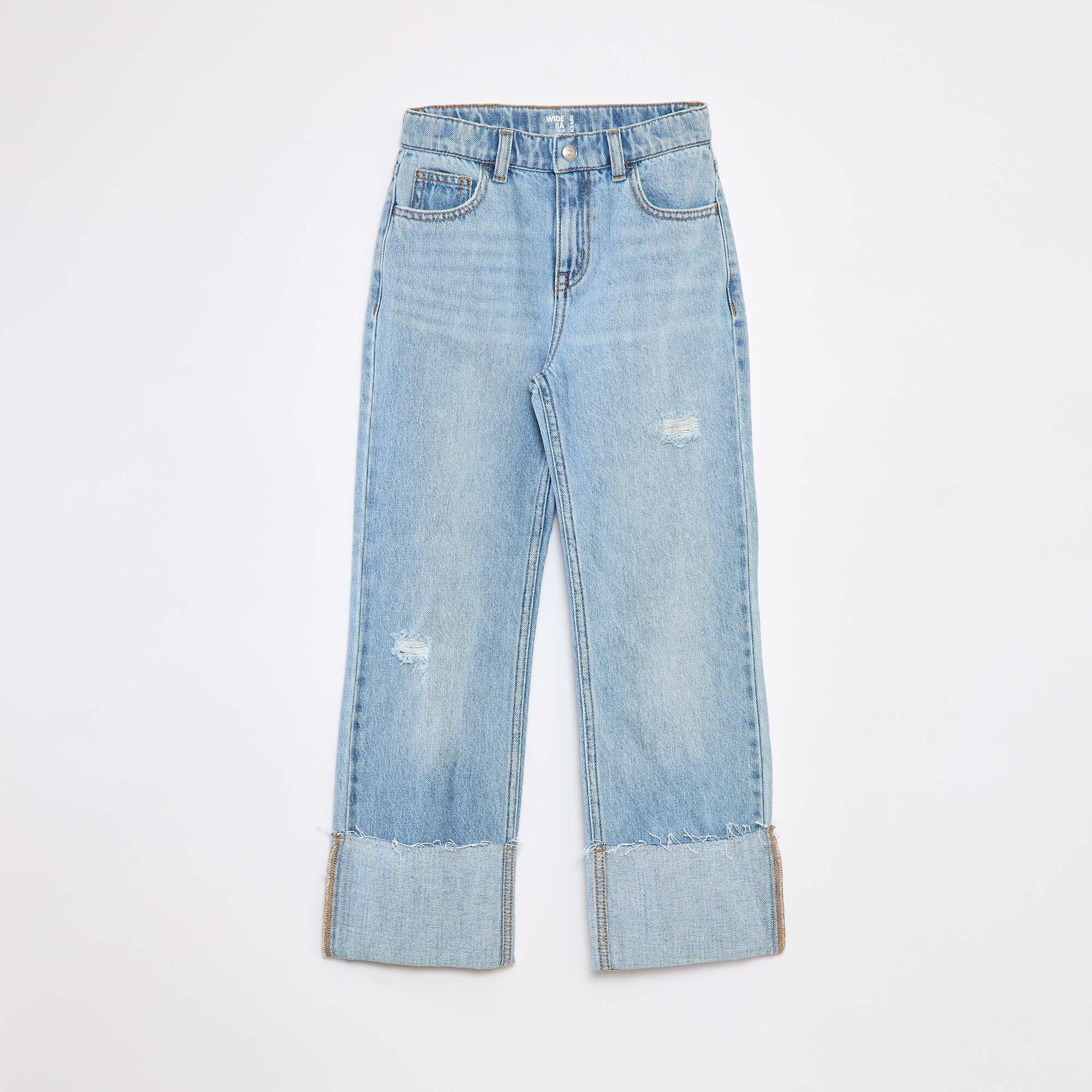 Destroyed denim trousers BLUE