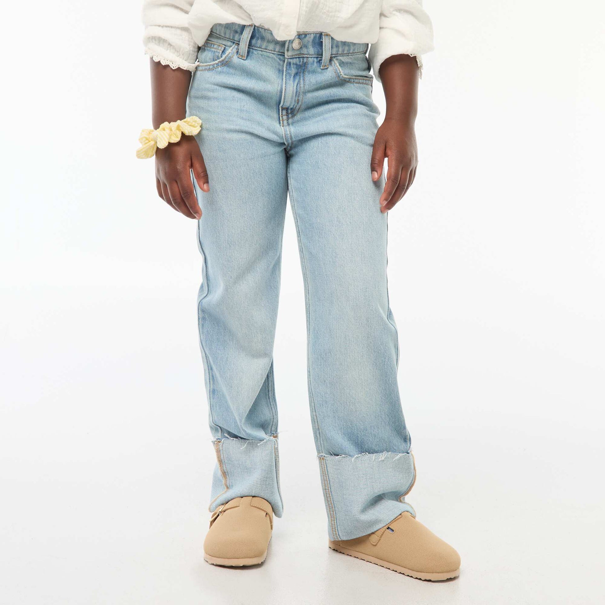 Destroyed denim trousers BLUE