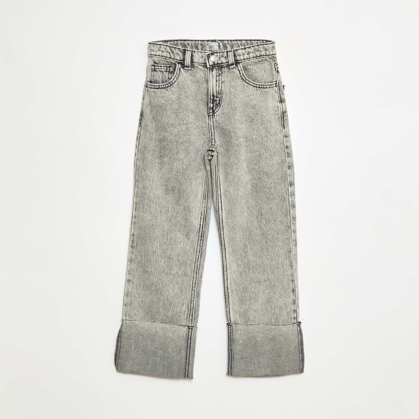 Destroyed denim trousers GREY