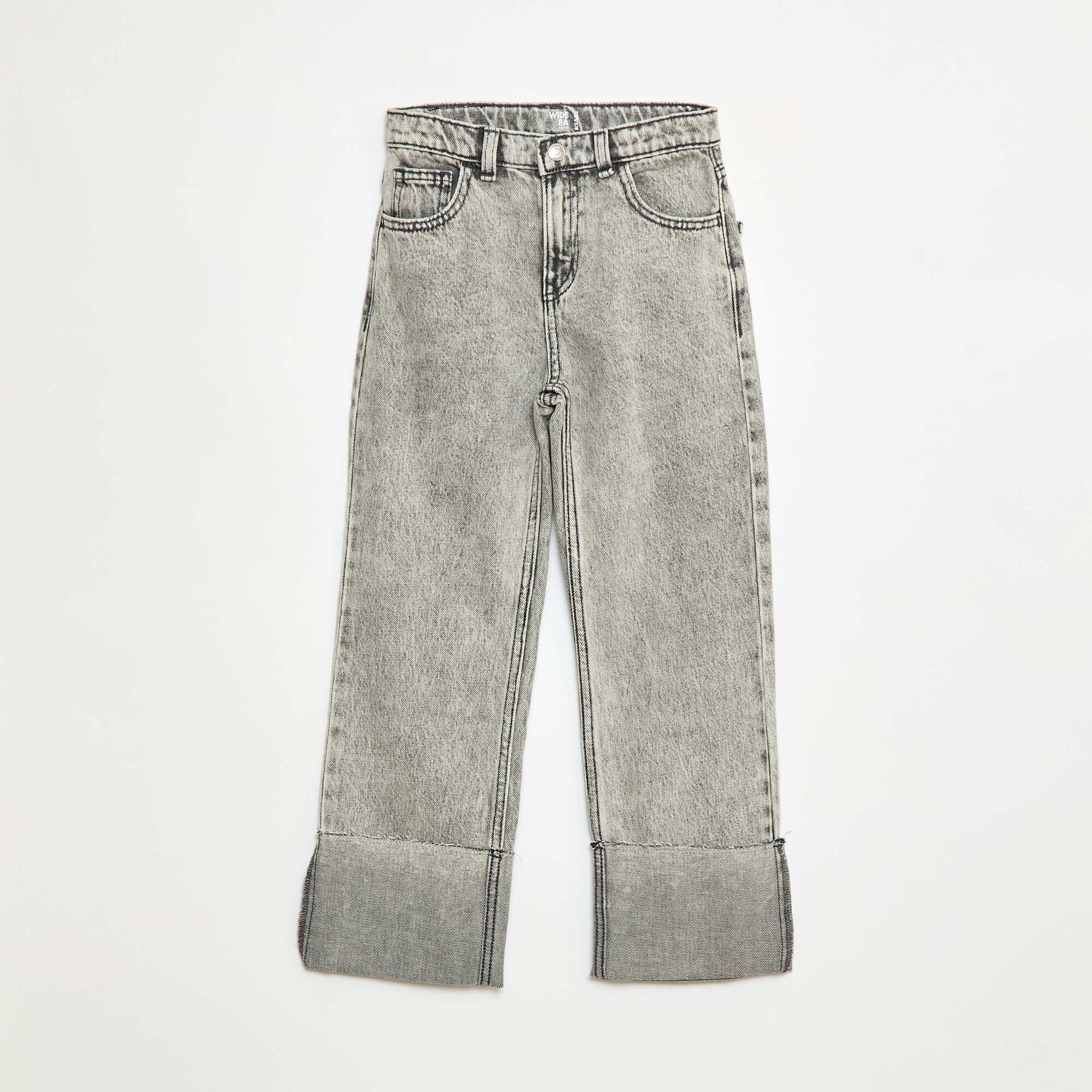 Destroyed denim trousers GREY