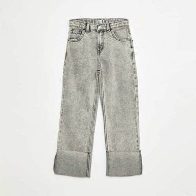 Destroyed denim trousers GREY