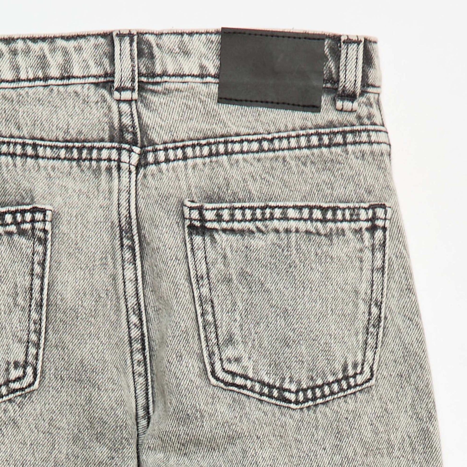 Destroyed denim trousers GREY