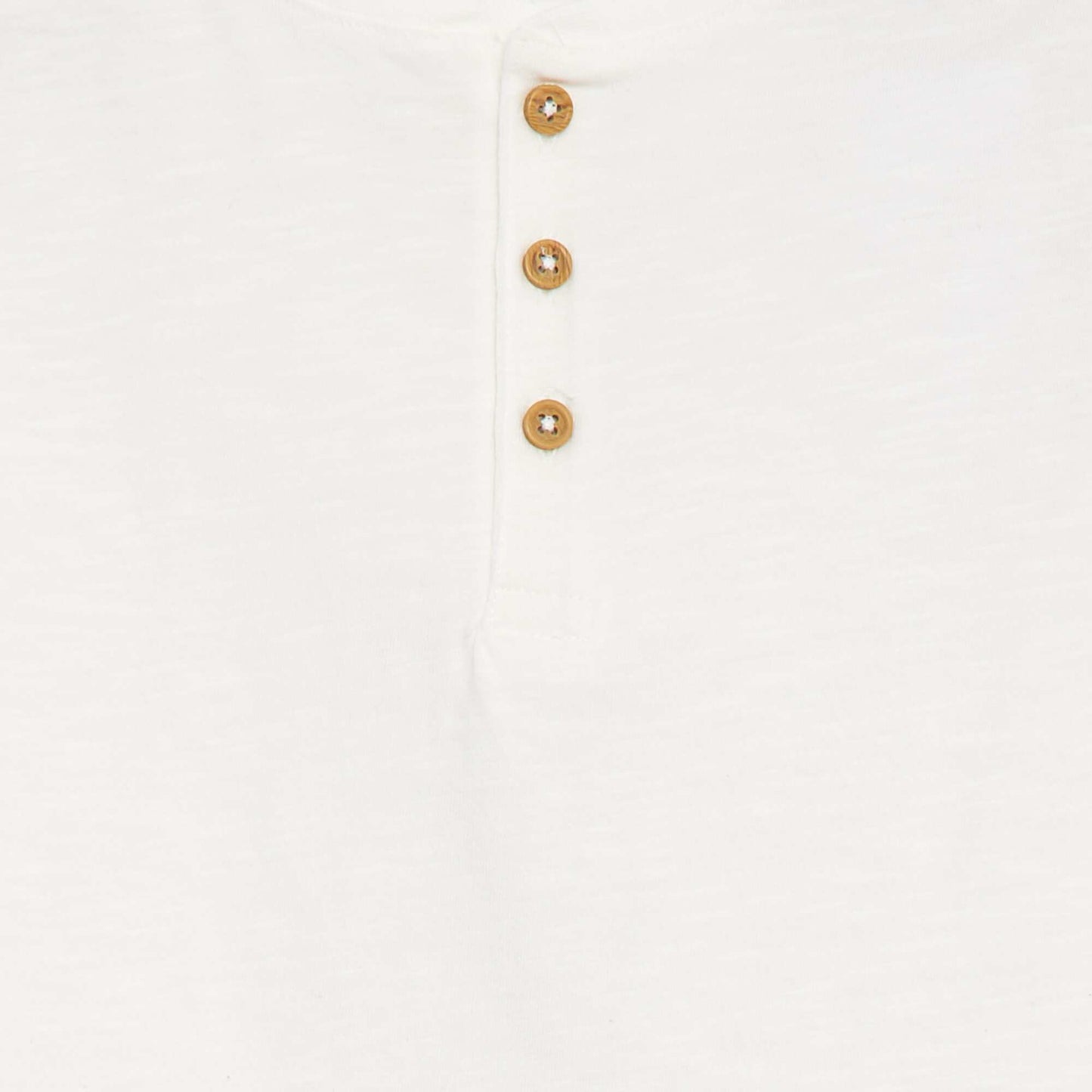 Long-sleeved T-shirt with grandad collar WHITE