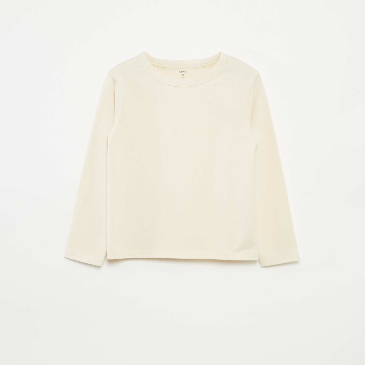 Plain long-sleeved T-shirt WHITE