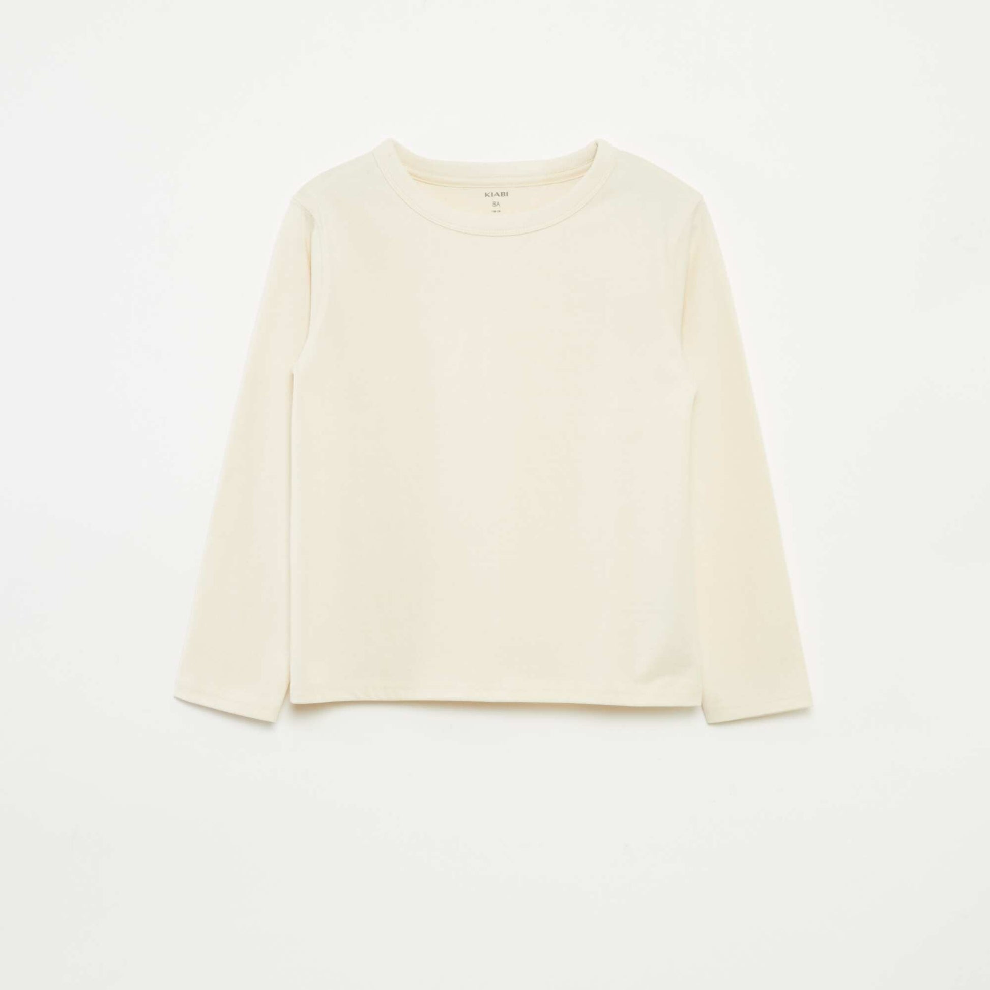 Plain long-sleeved T-shirt WHITE