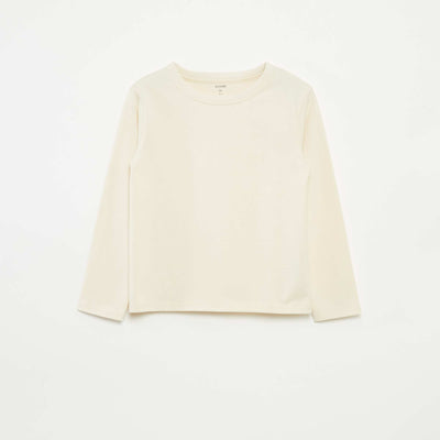 Plain long-sleeved T-shirt WHITE