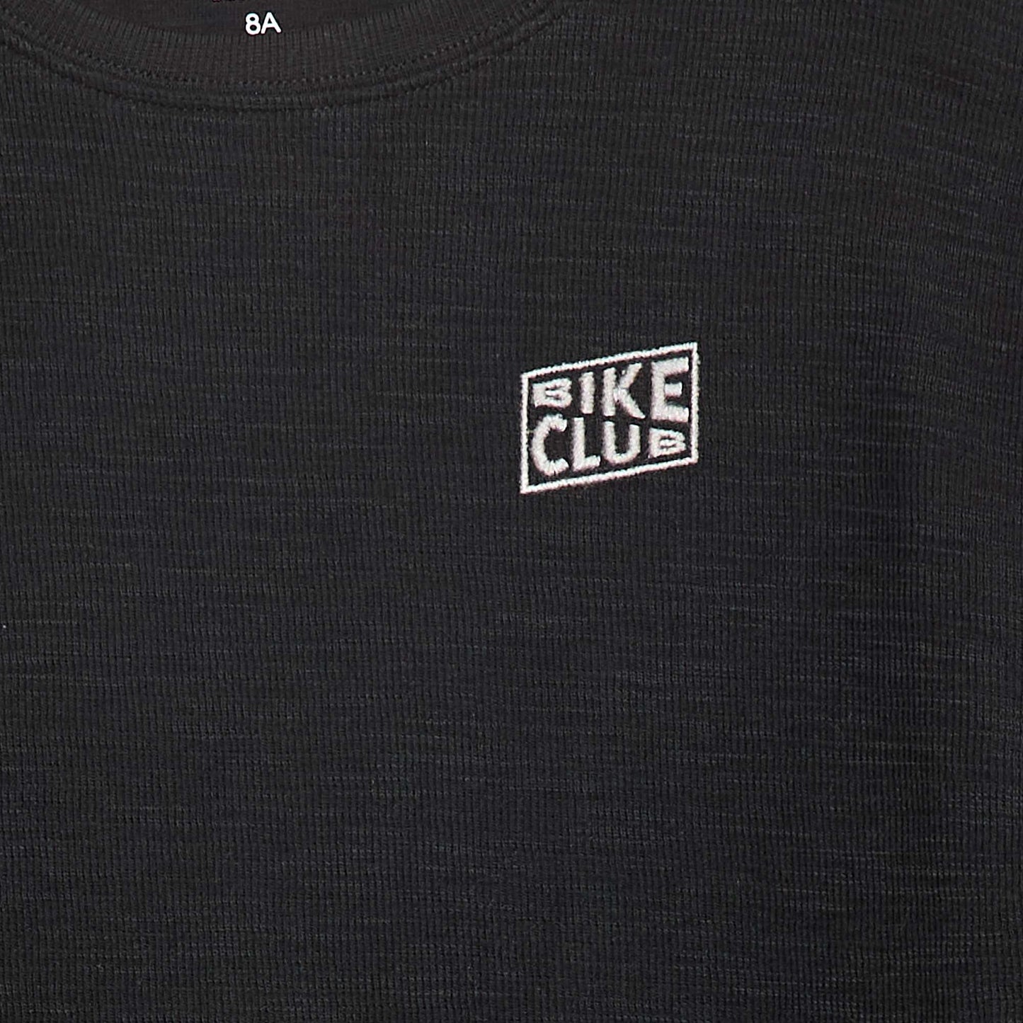 Knit T-shirt with embroidery BLACK