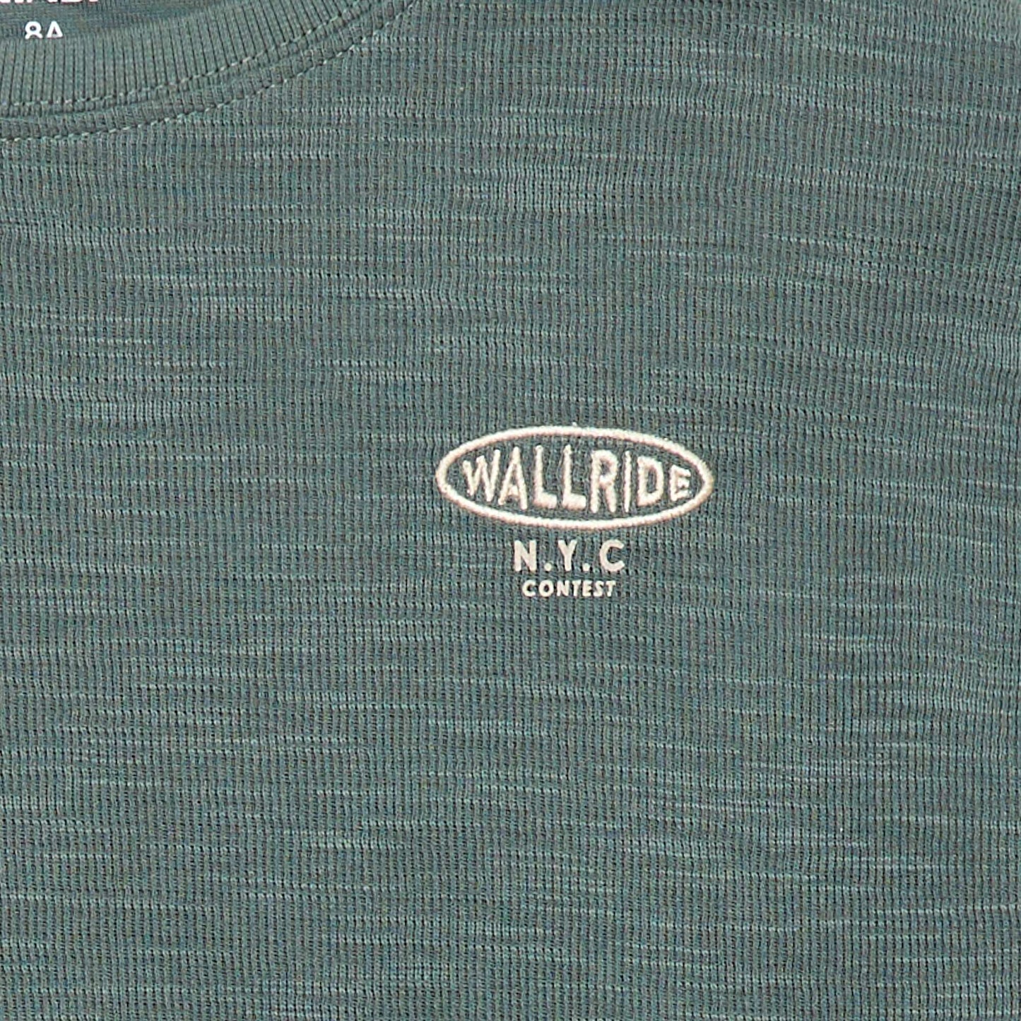 Knit T-shirt with embroidery GREEN