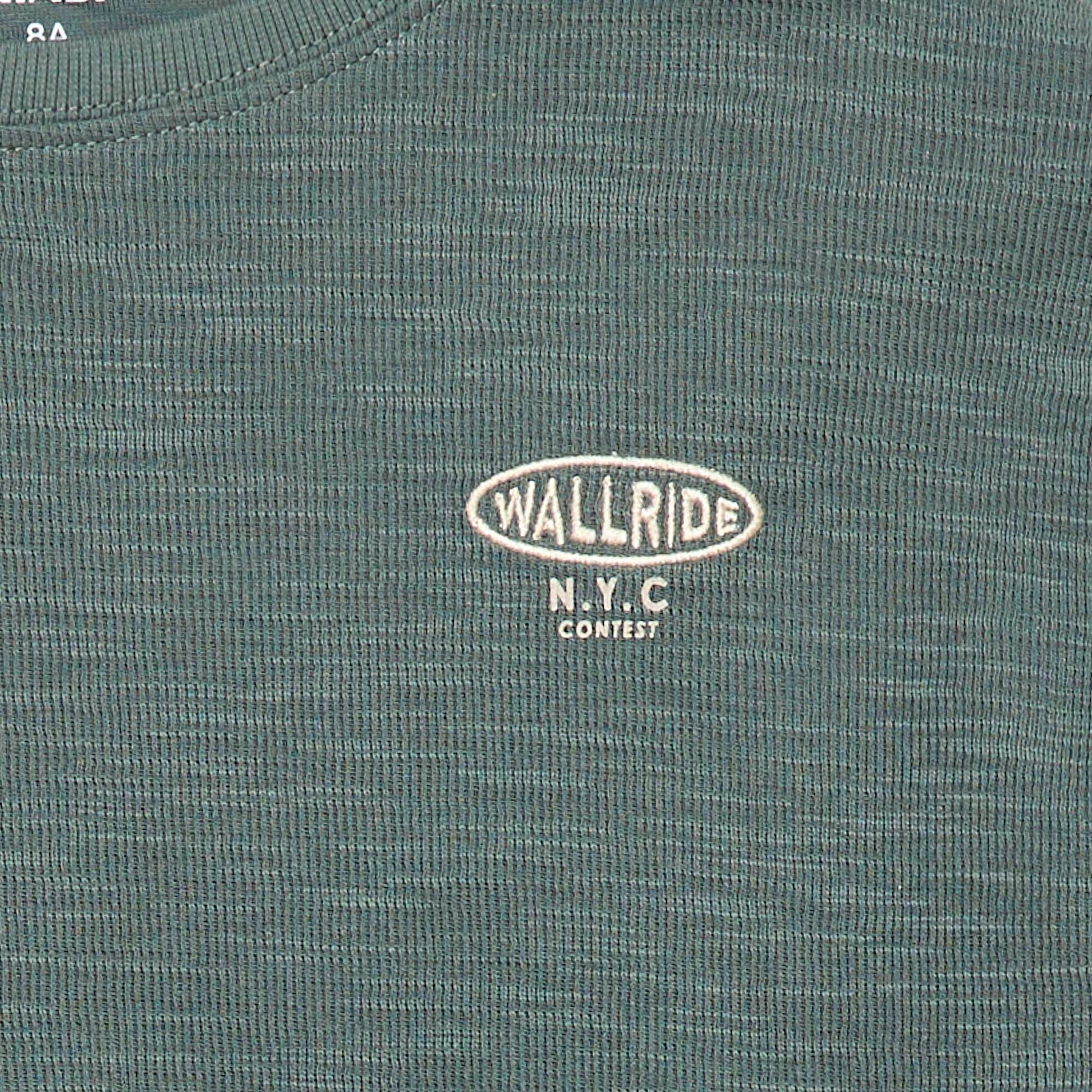 Knit T-shirt with embroidery GREEN
