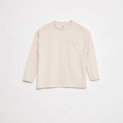 Plain loose-fit T-shirt WHITE