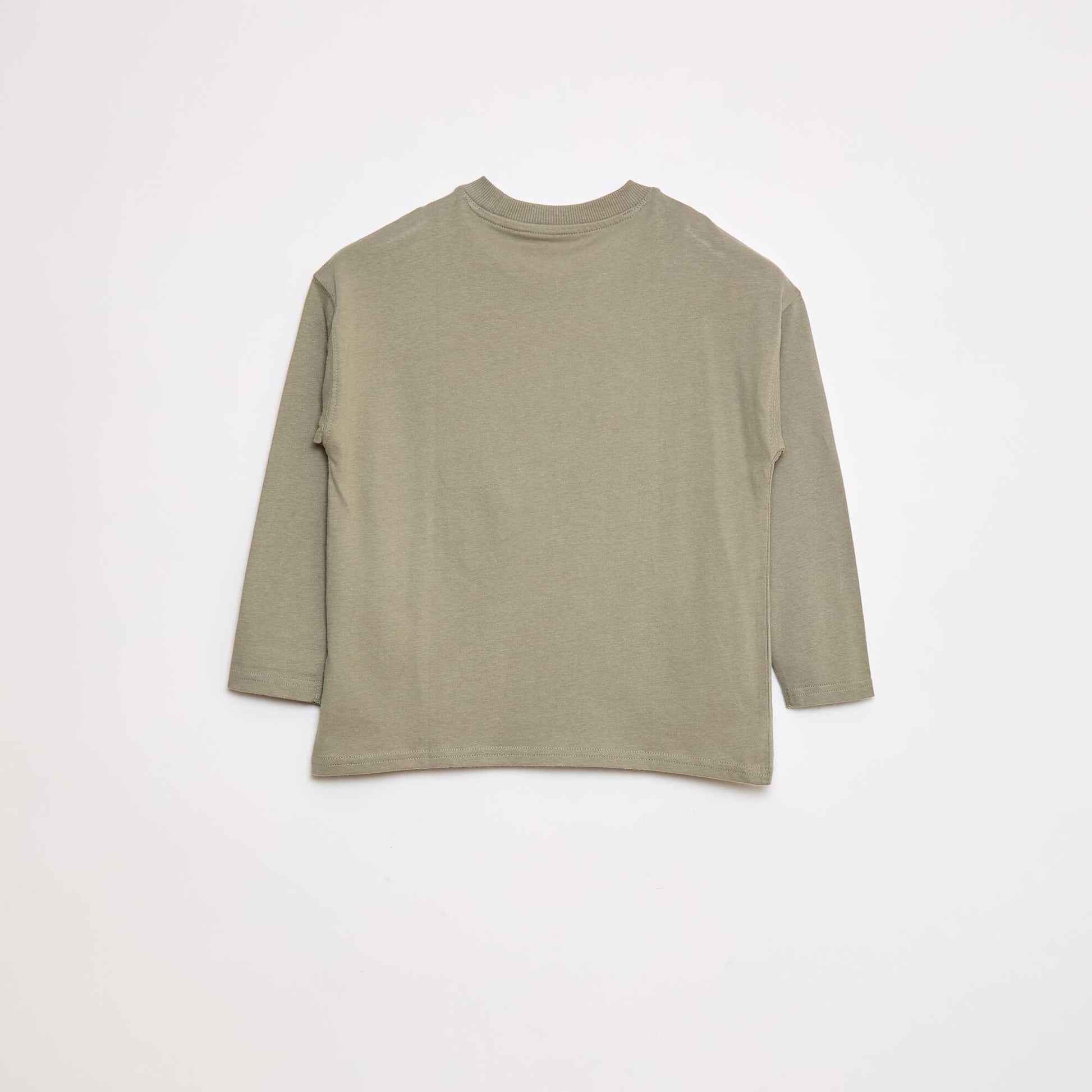 Plain loose-fit T-shirt GREEN