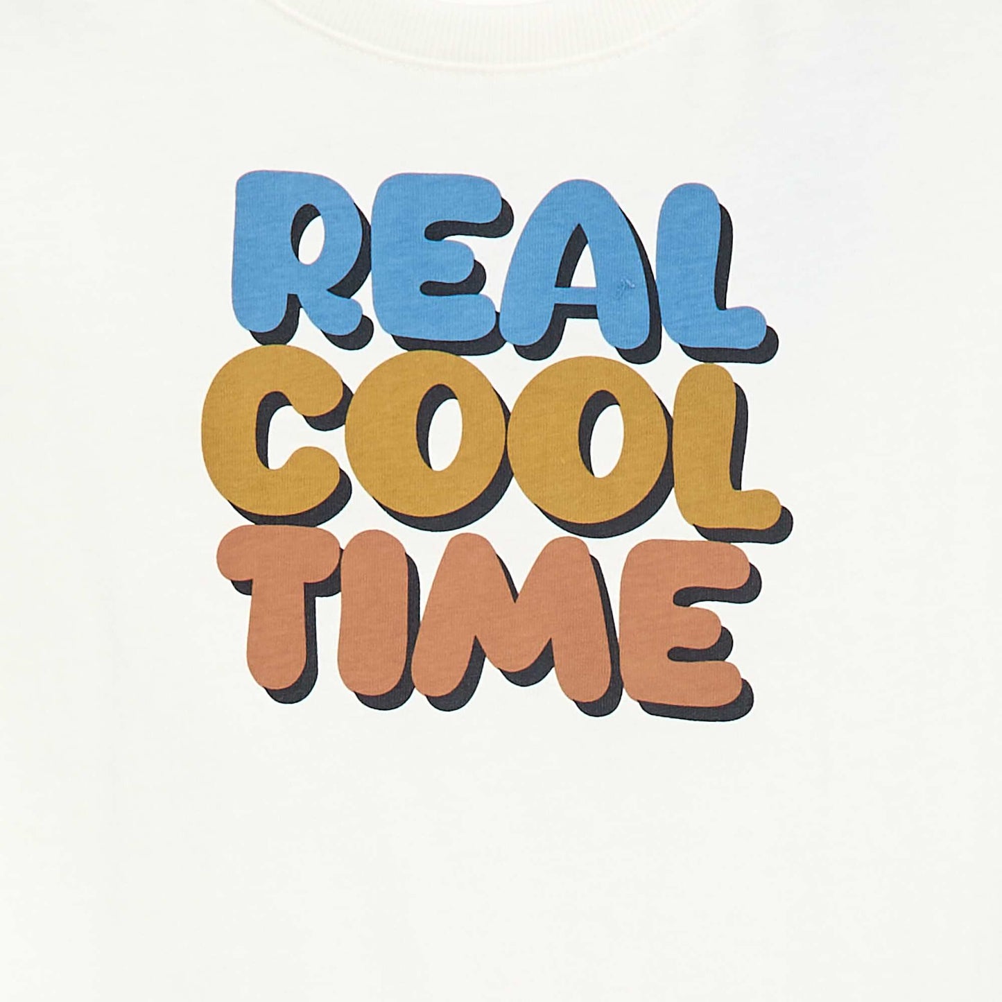 Printed long-sleeved T-shirt WHITE