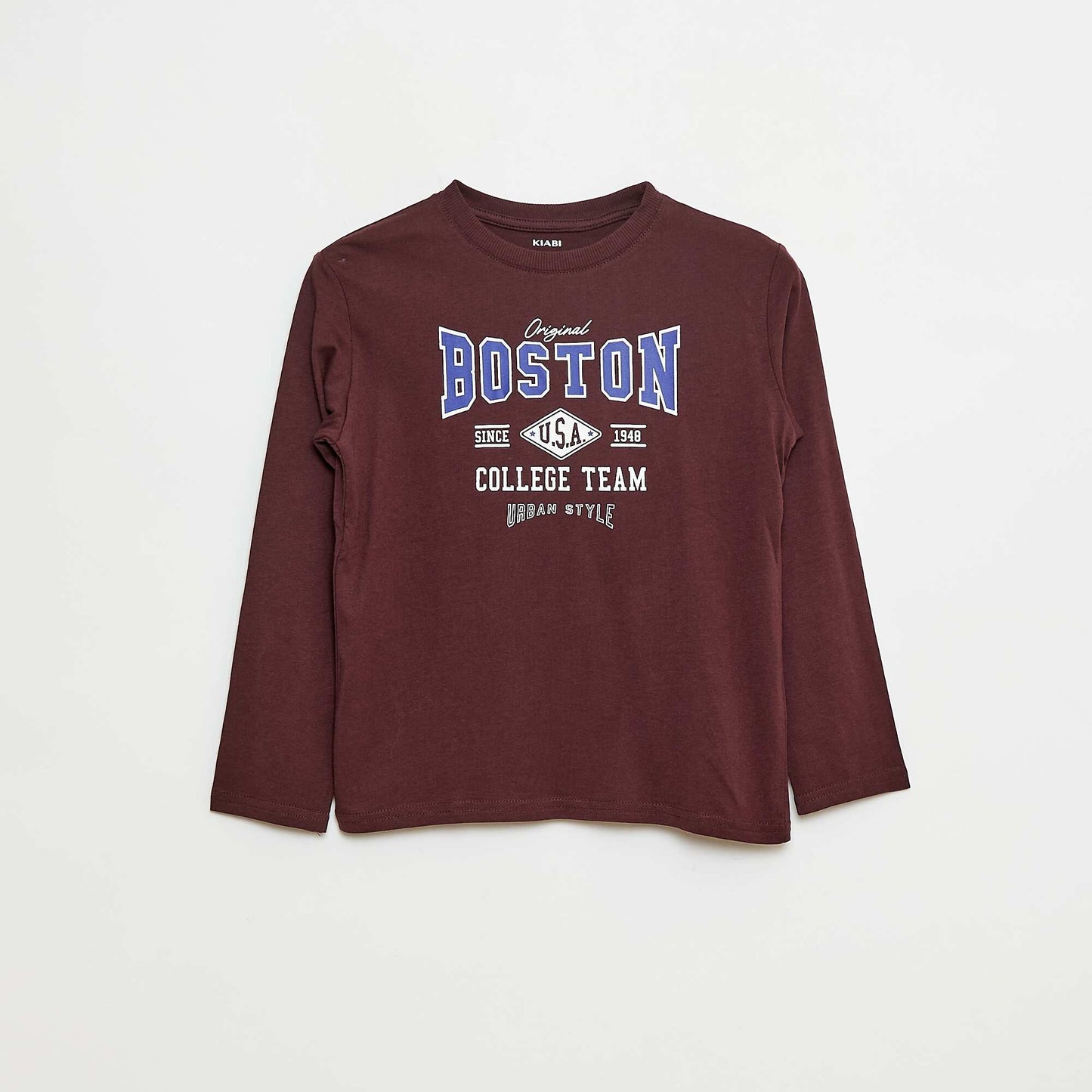 Printed long-sleeved T-shirt RED